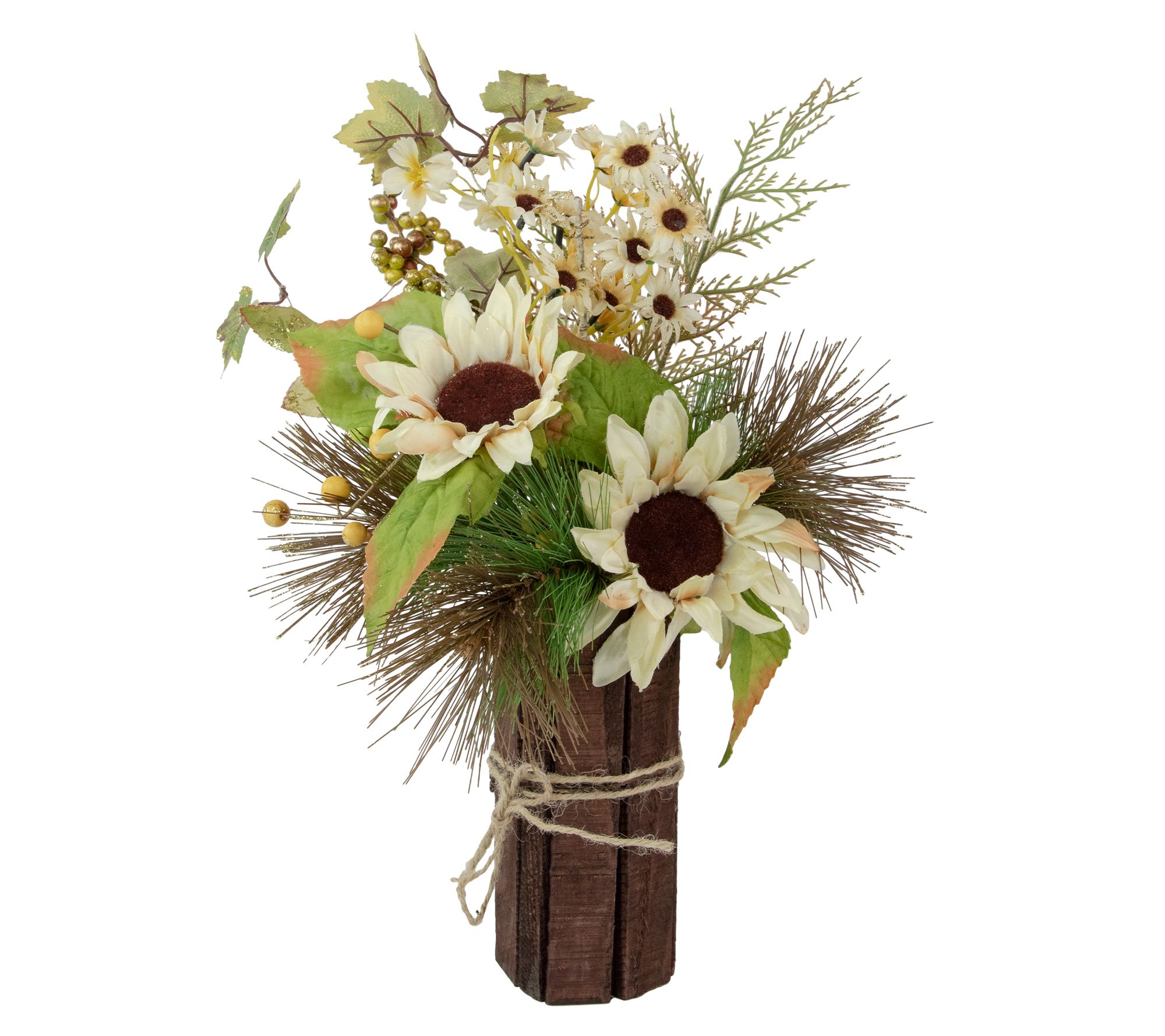 Northlight 16" Sunflowers & Berries Fall Harvest Floral Decor