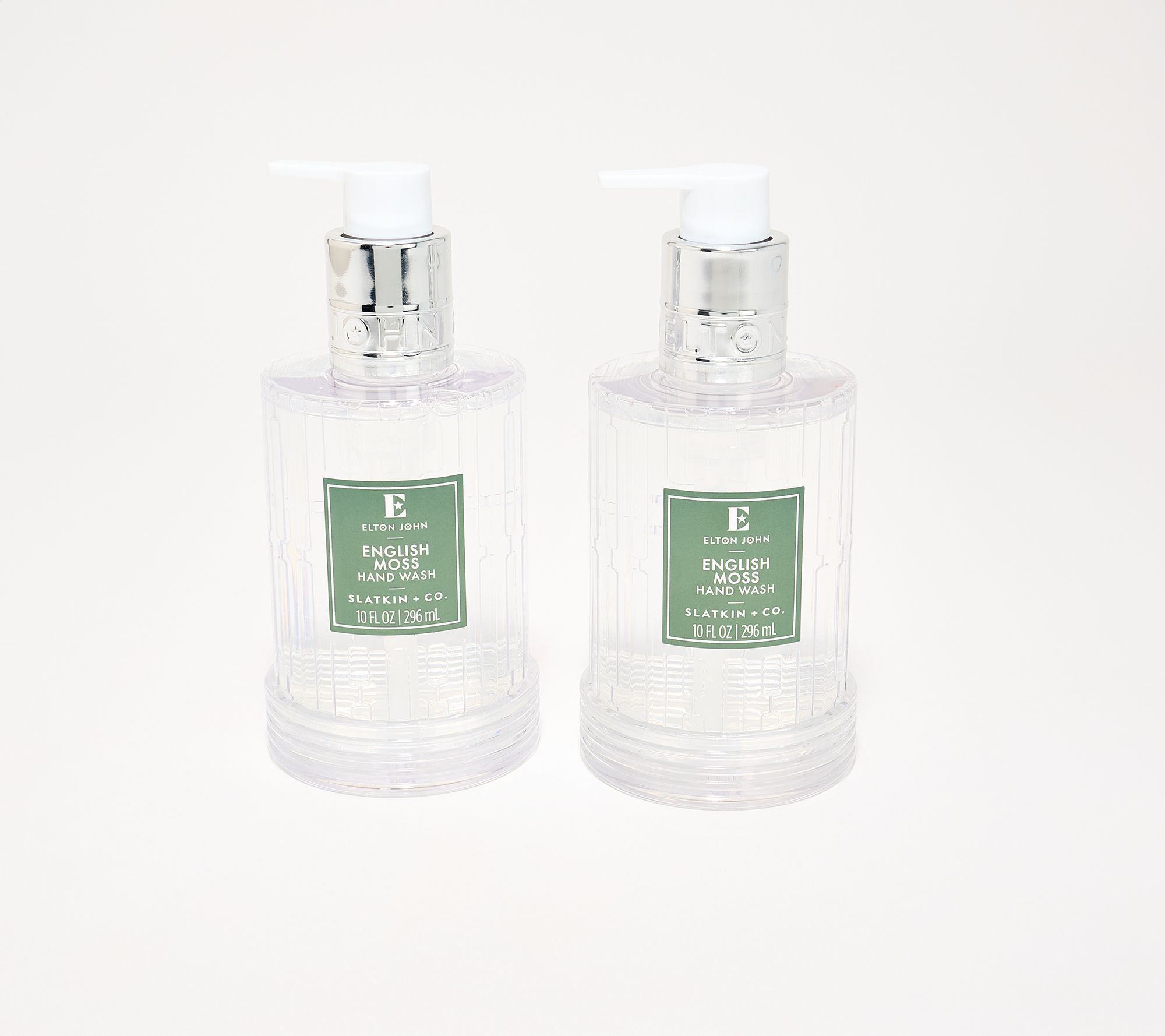 Elton John x Slatkin + Co. English Moss Set of 2 10oz Gel Hand Soaps