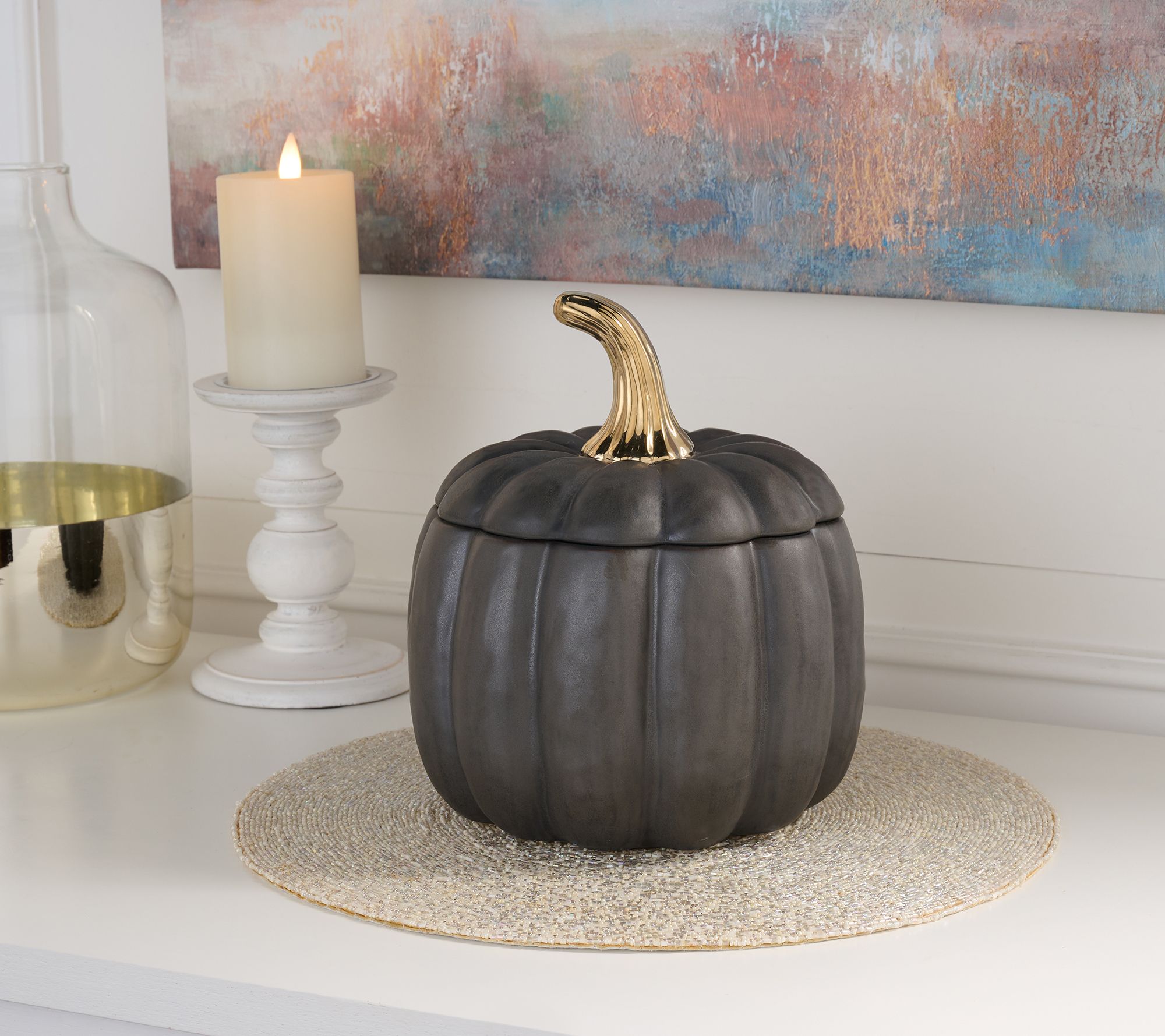 "As Is" Martha Stewart 9.5" Stoneware Pumpkin Vessel