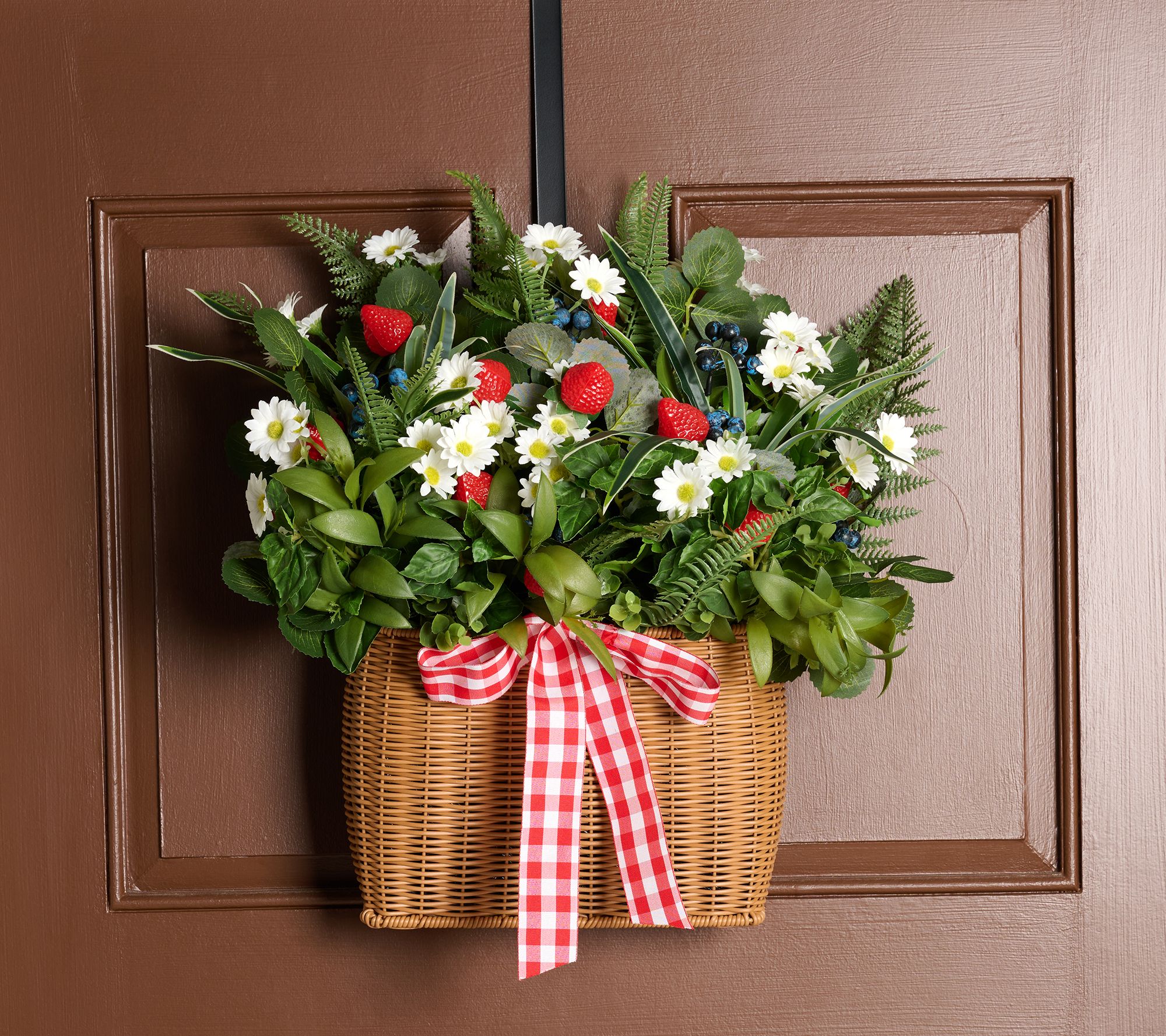 Home Reflections 18" Floral Fruits Hanging Basket