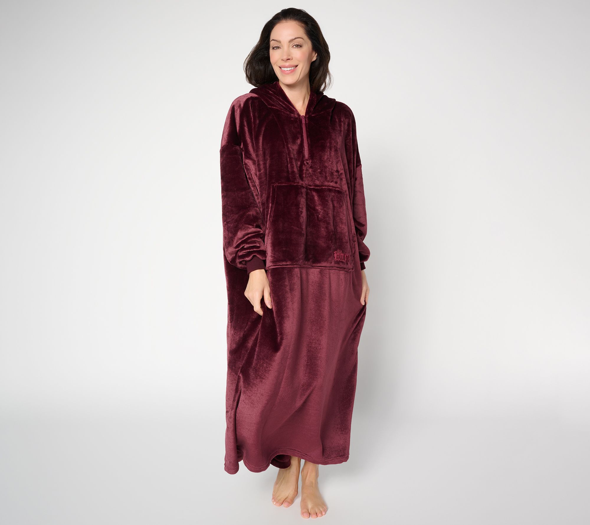 "As Is" The Comfy Dream Long Quarter Zip Wearable Blanket