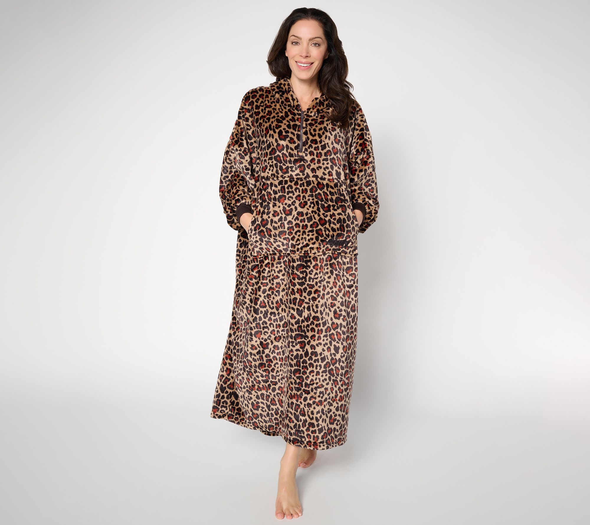 "As Is" The Comfy Dream Long Quarter Zip Wearable Blanket