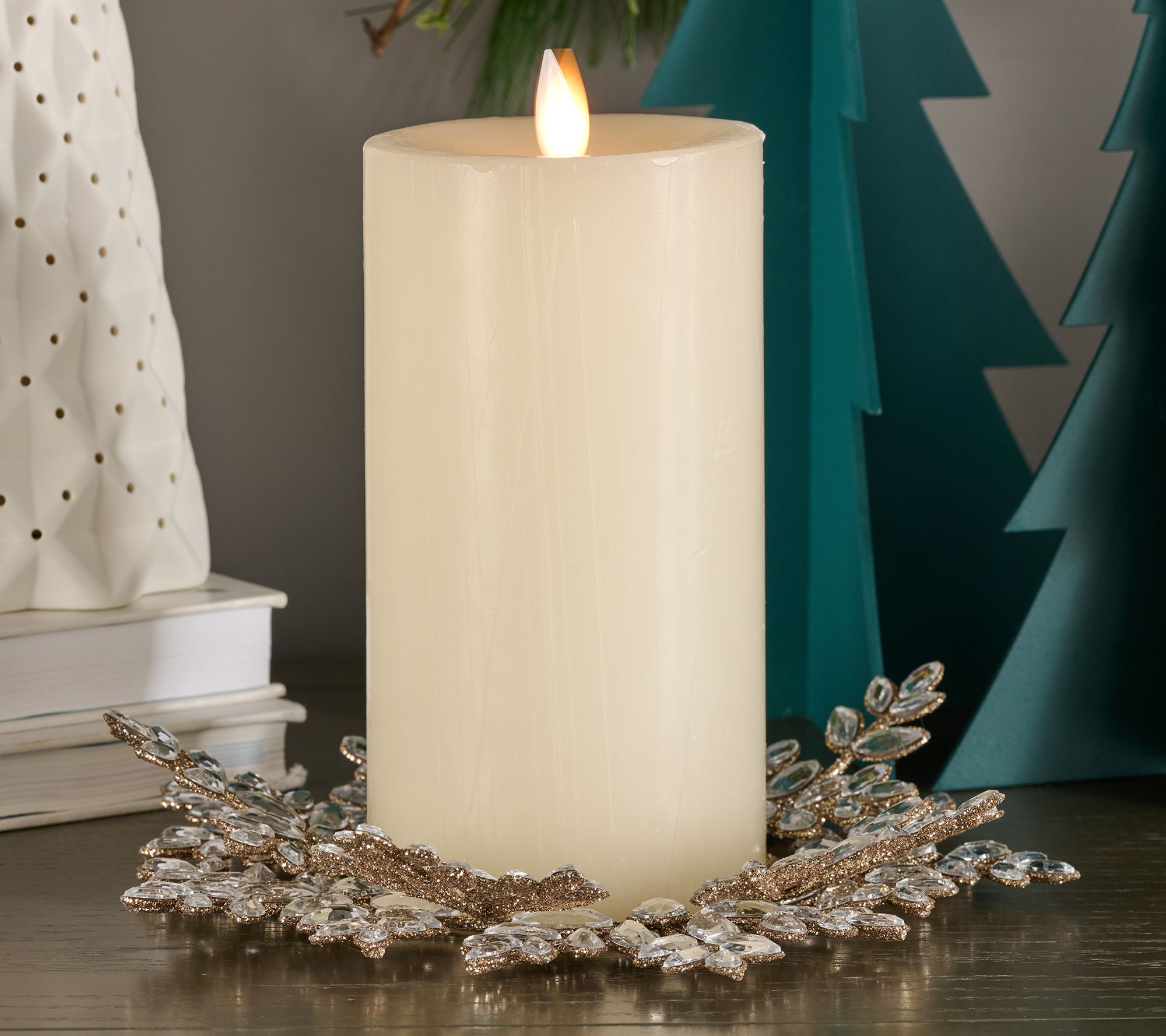  Faceted Gem Wreath Candle Ring by Valerie