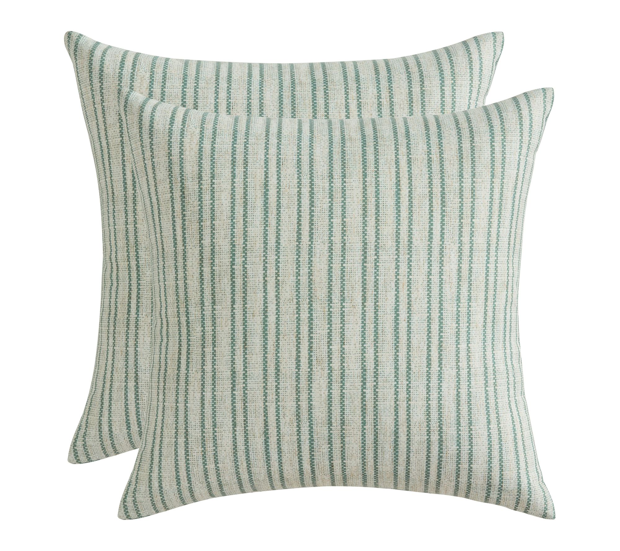Palm Aire Cassia 2-Piece Sage Stripe Decorative Pillow Set
