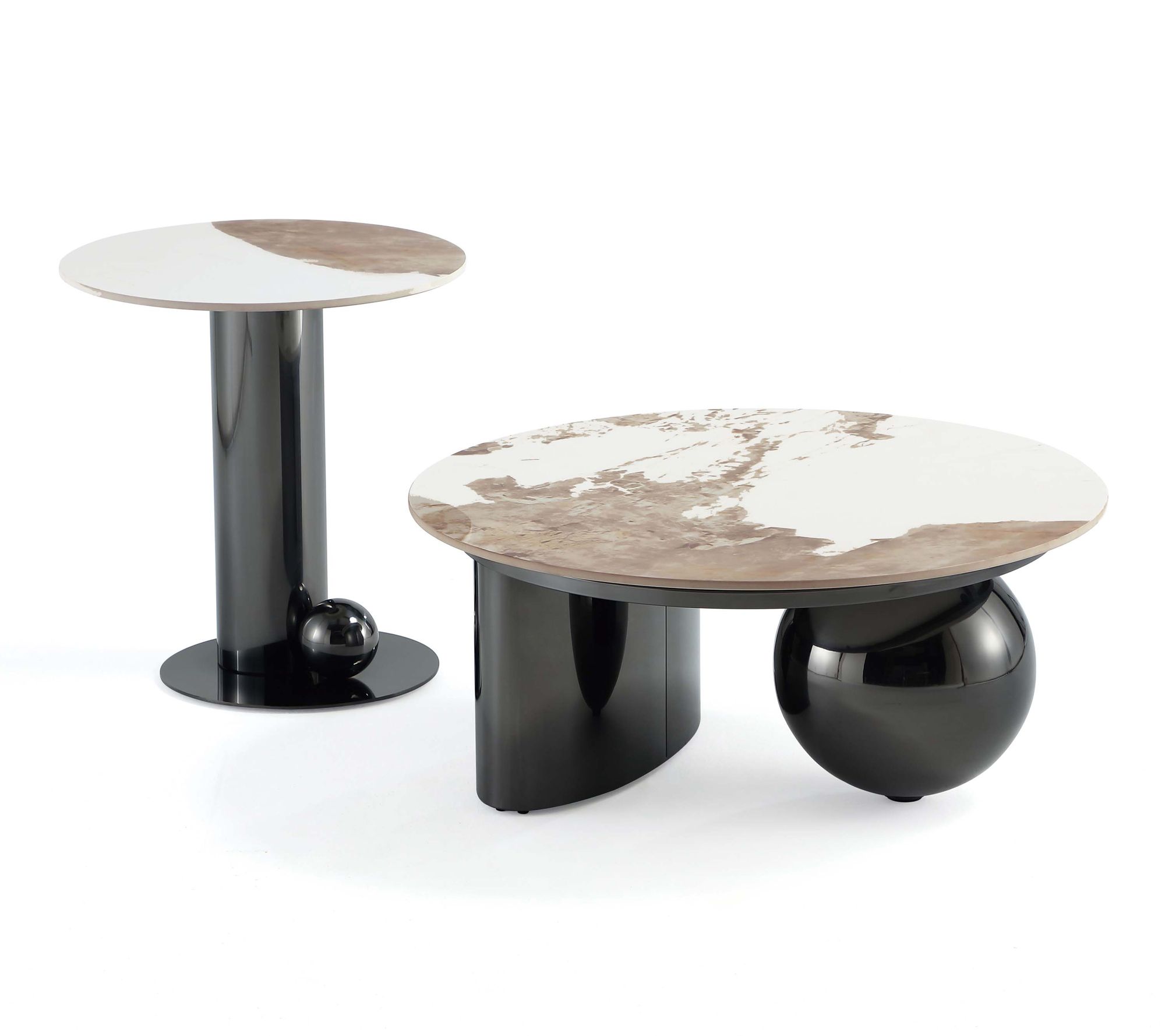 Manhattan Comfort Laurel 2-Piece Coffee Table &End Table Set