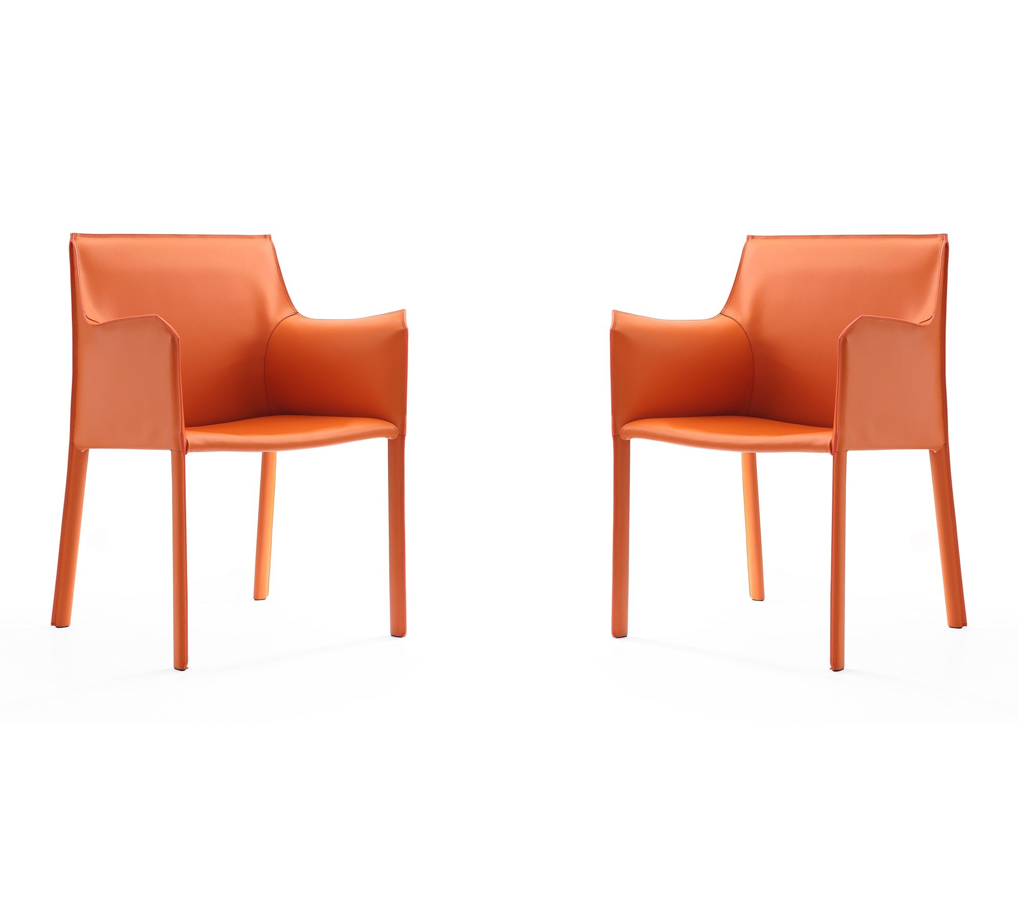 Manhattan Comfort Paris Vegan Leather Side Chair - Set of 2