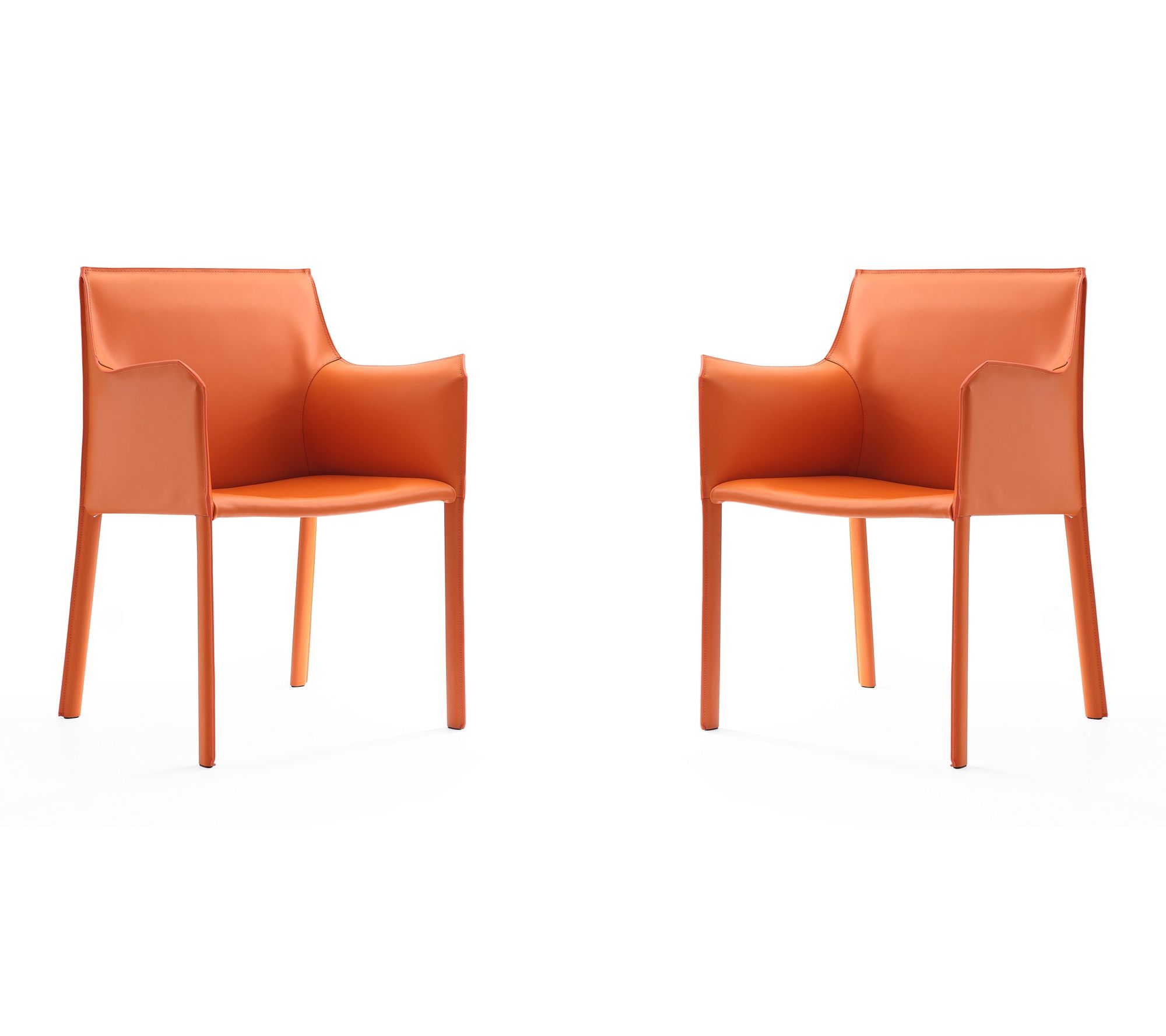 Manhattan Comfort Paris Vegan Leather Side Chair - Set of 2