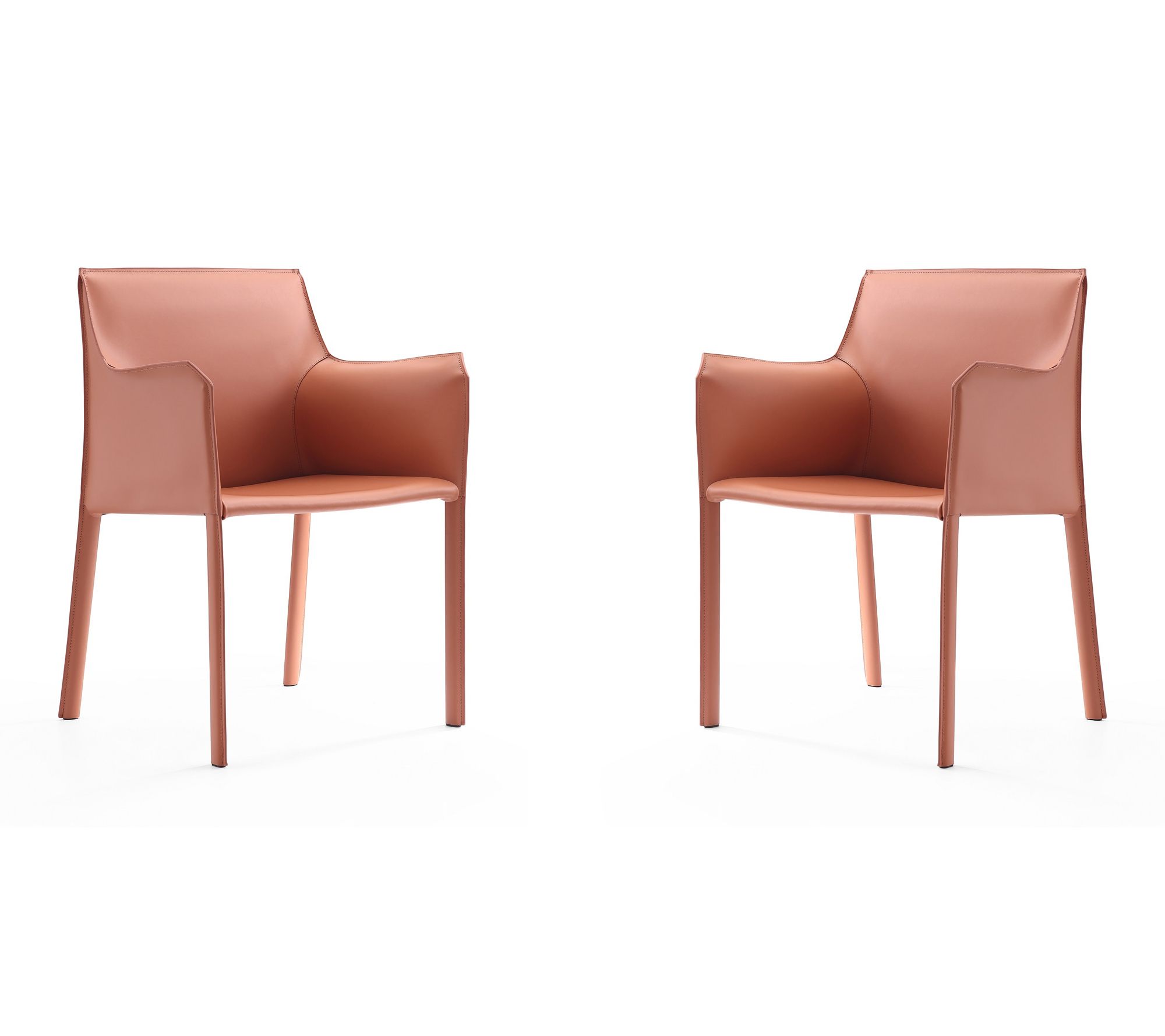 Manhattan Comfort Paris Vegan Leather Side Chair - Set of 2