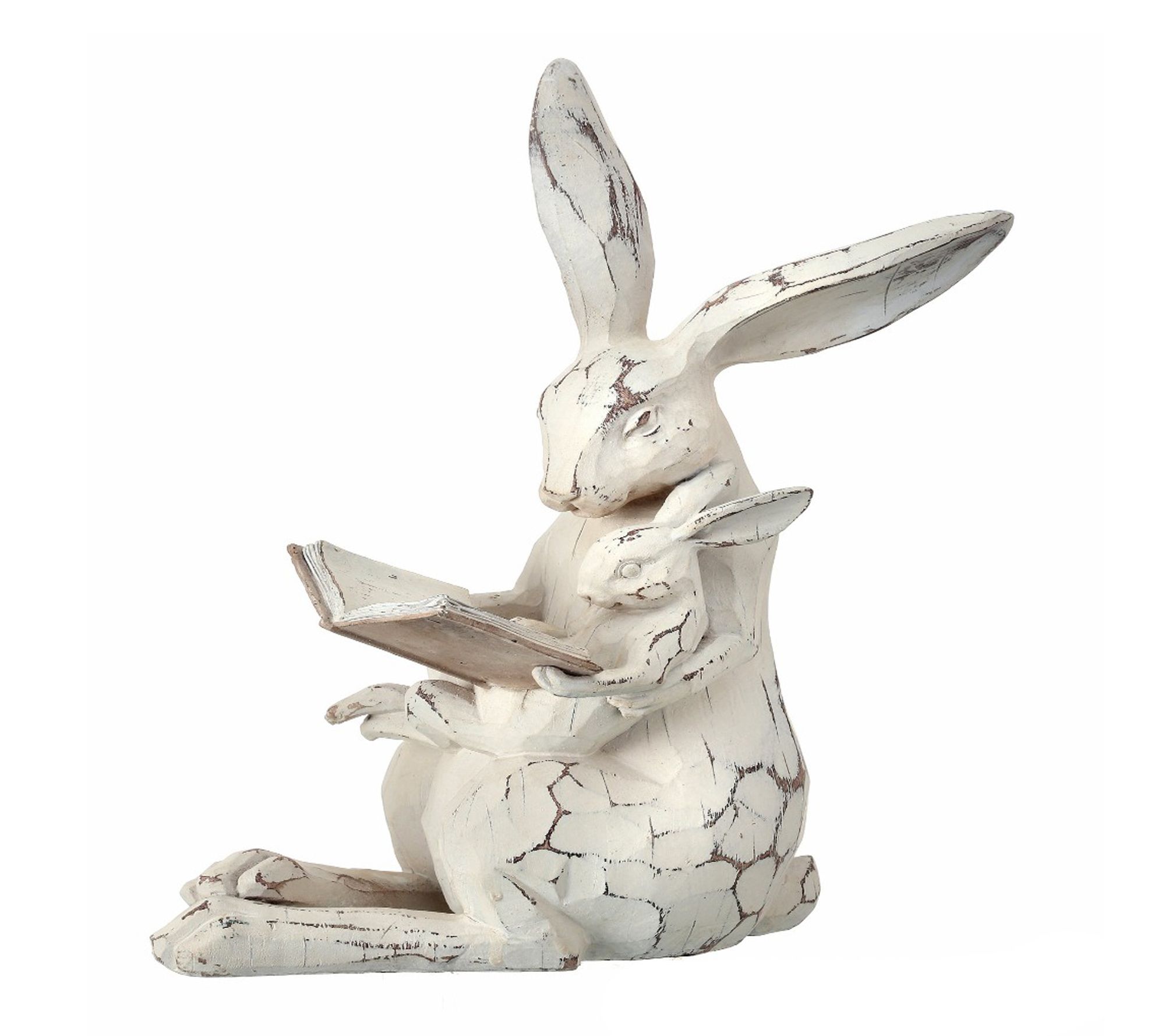 RC Home Decor-11" Handcrafted Bunny Reading -Easter Decor