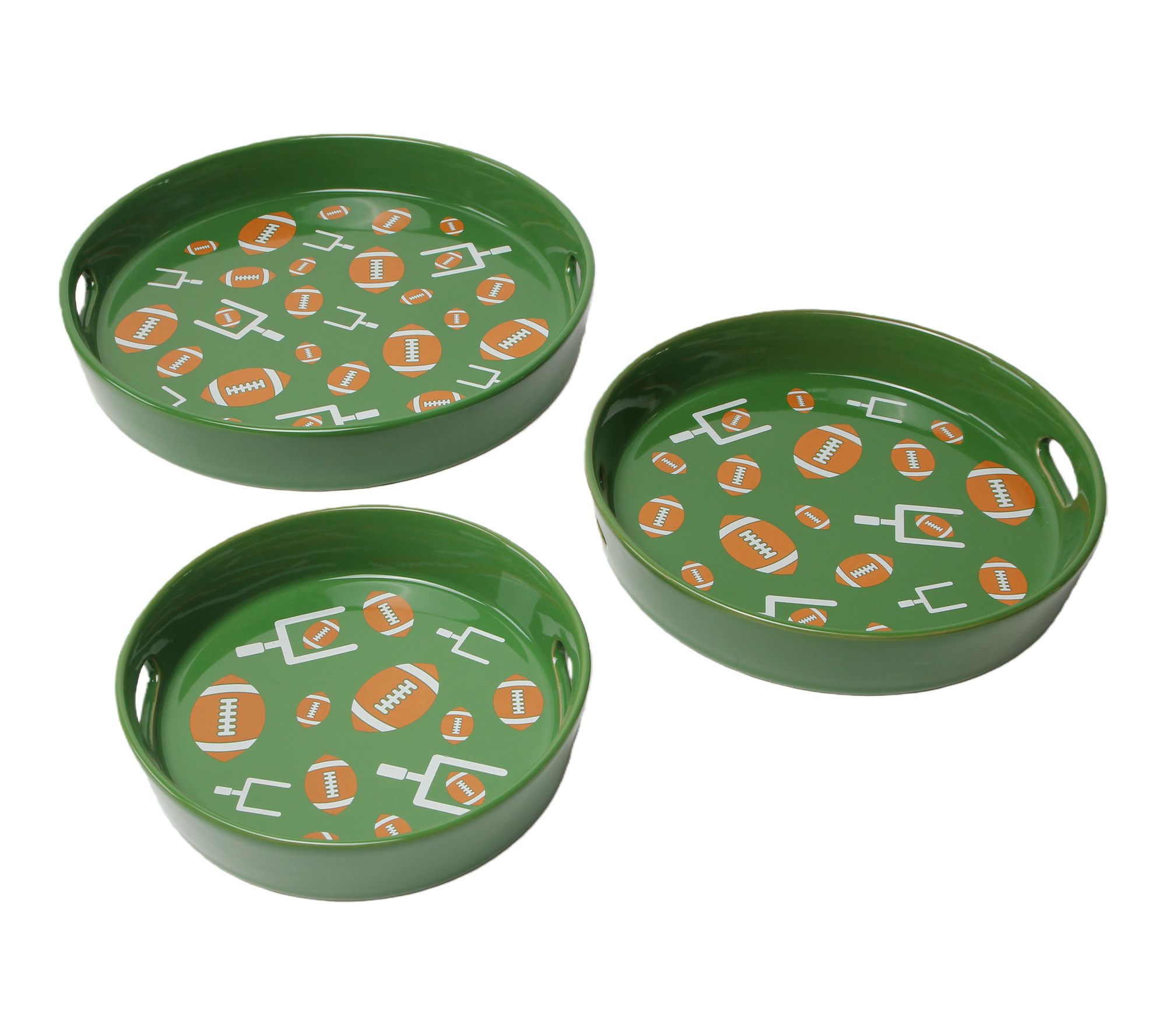 "As Is" Temp-tations Seasonal Set of 3 Round Nesting Platters