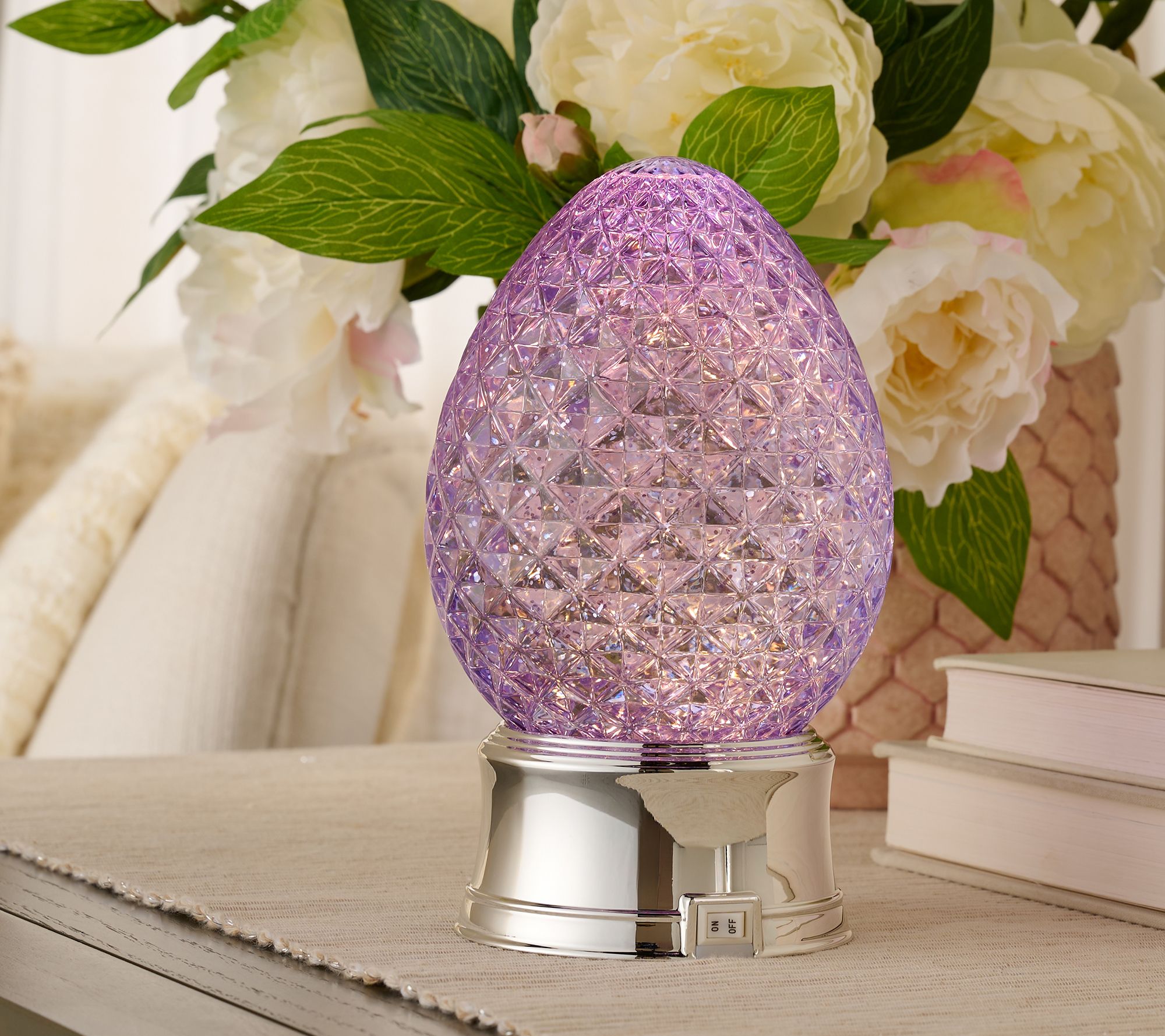 "As Is" 8" Illuminated Glitter Egg by Valerie