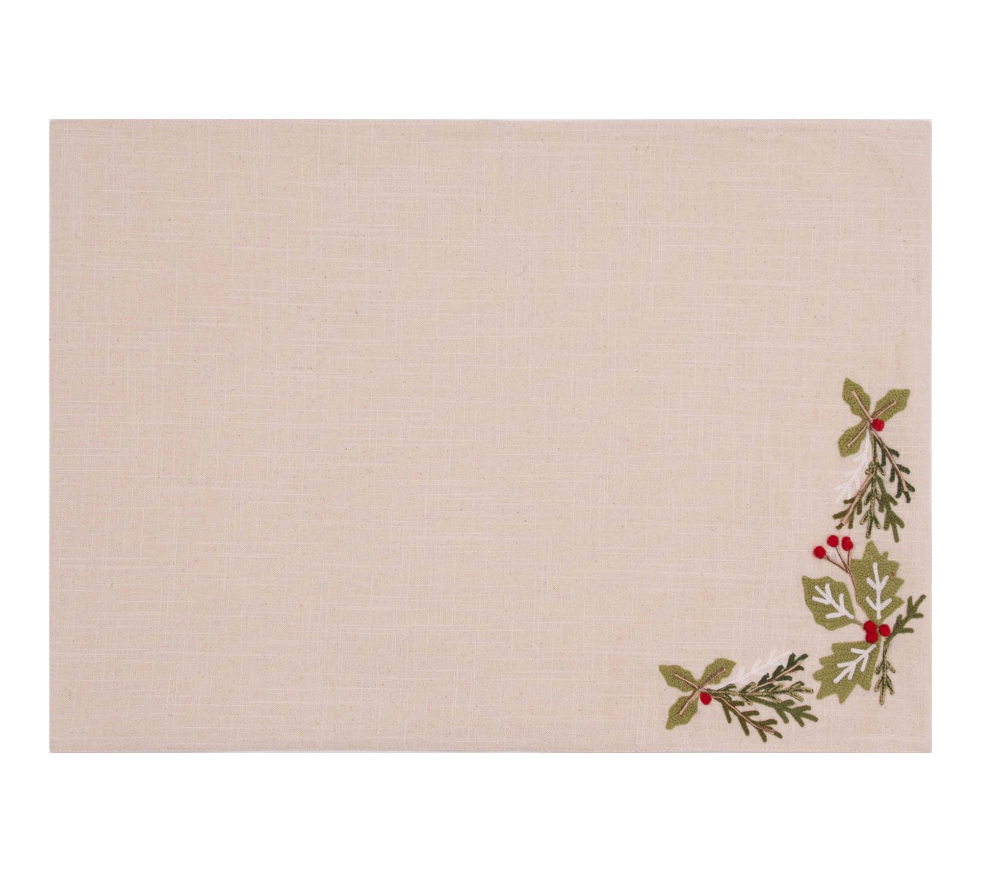 Christmas Botanical Set of 6 Placemats by Valerie