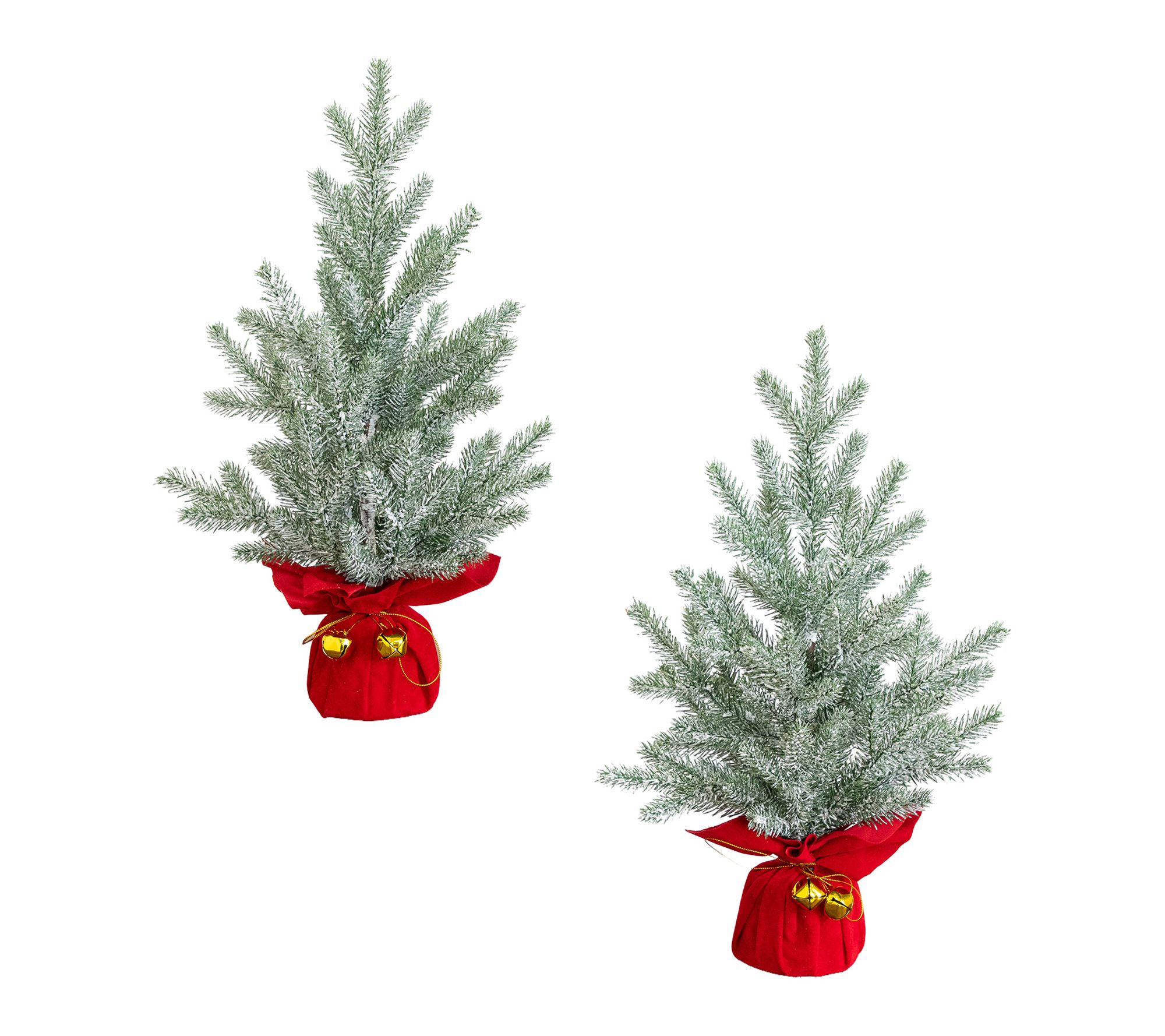 18-in  Tree with Gold Bells - Set of 2 by Nearly Natural