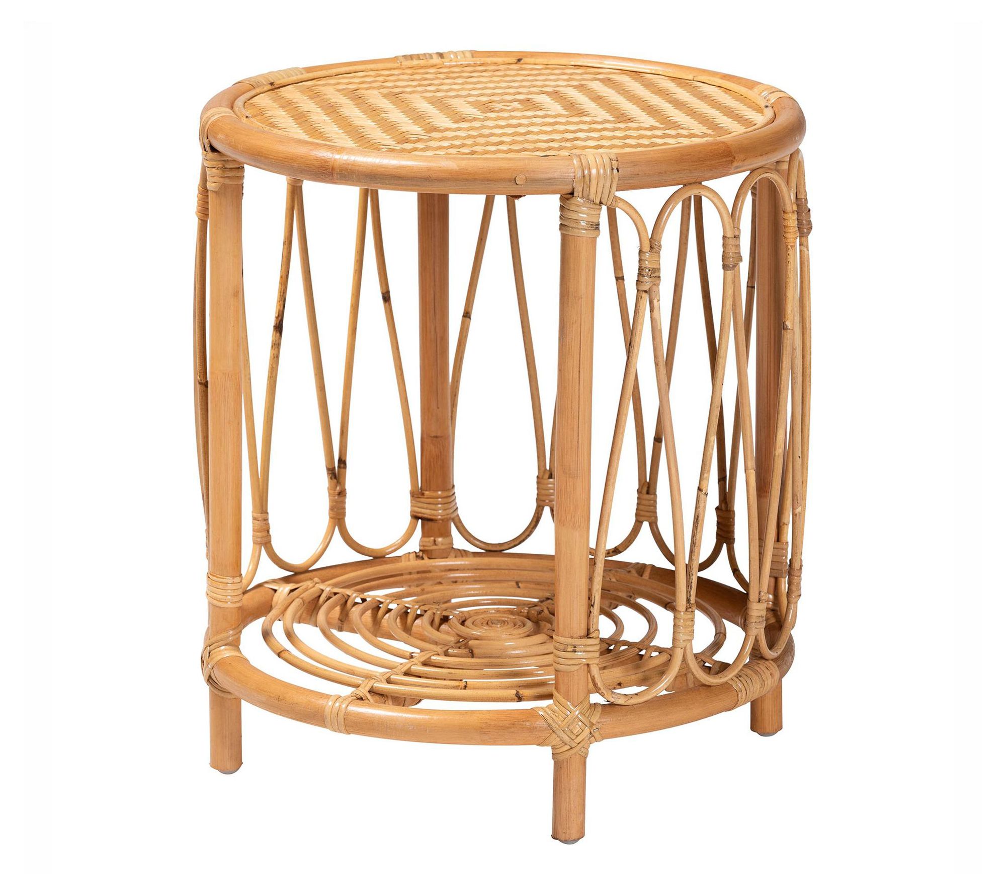 bali & pari Berilo Light Honey Rattan End Table