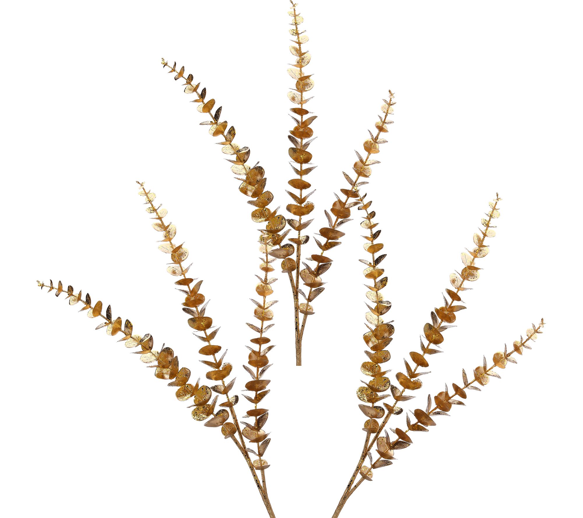 36" Gilded Glitter Eucalyptus Spray Set of 3 by Valerie