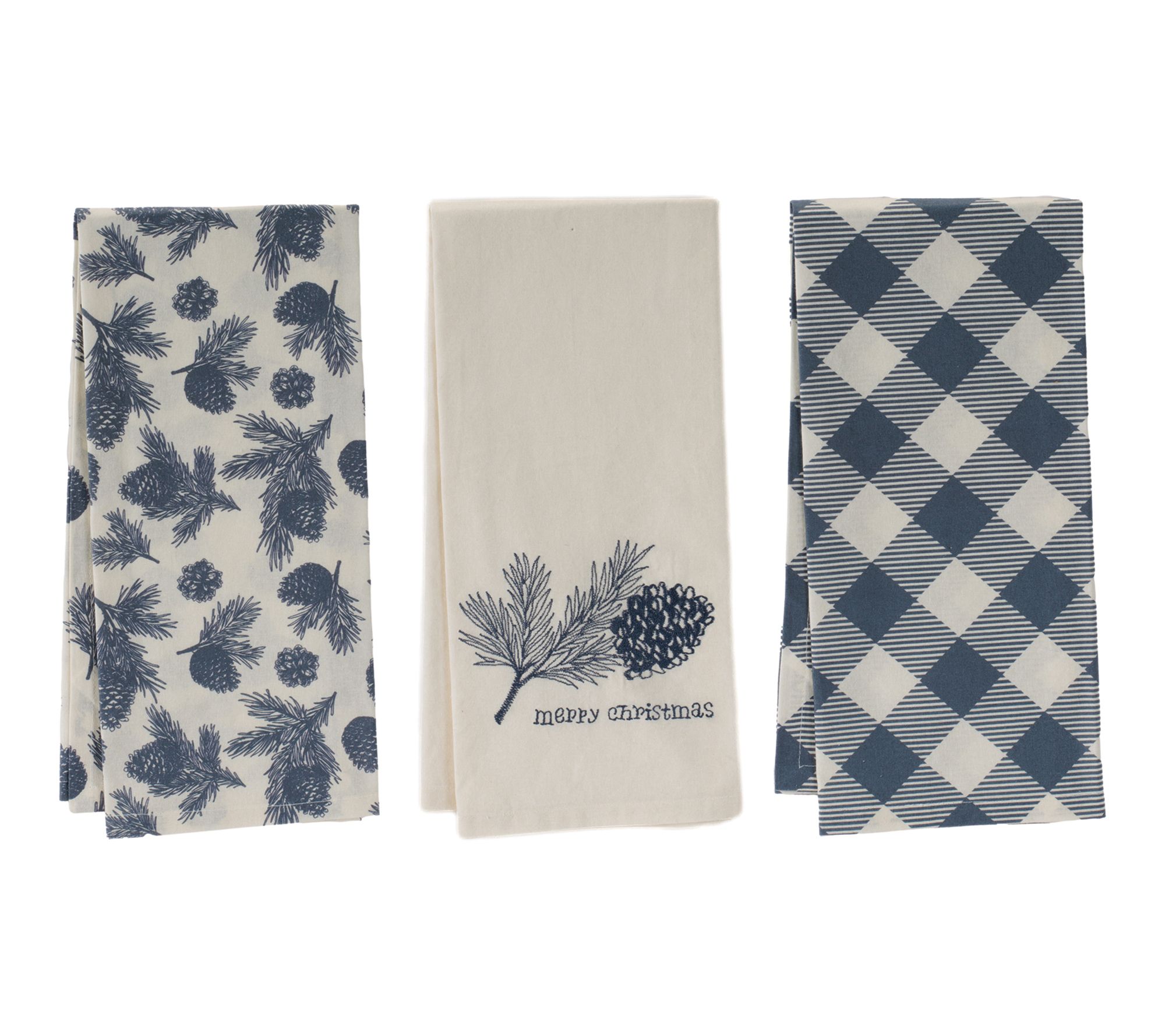 Melrose Pine and Plaid Christmas Tea Towel (Set of 3)