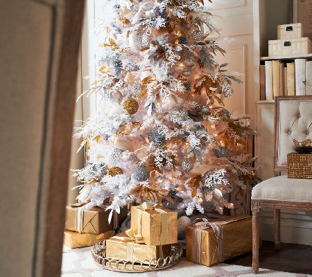 Bethlehem Lights_6.5' White Spruce Christmas Tree W/Instant Power - Qvc.com