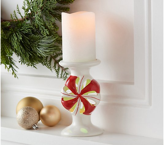 Lightscapes Peppermint Pedestal with Lightscapes Candle