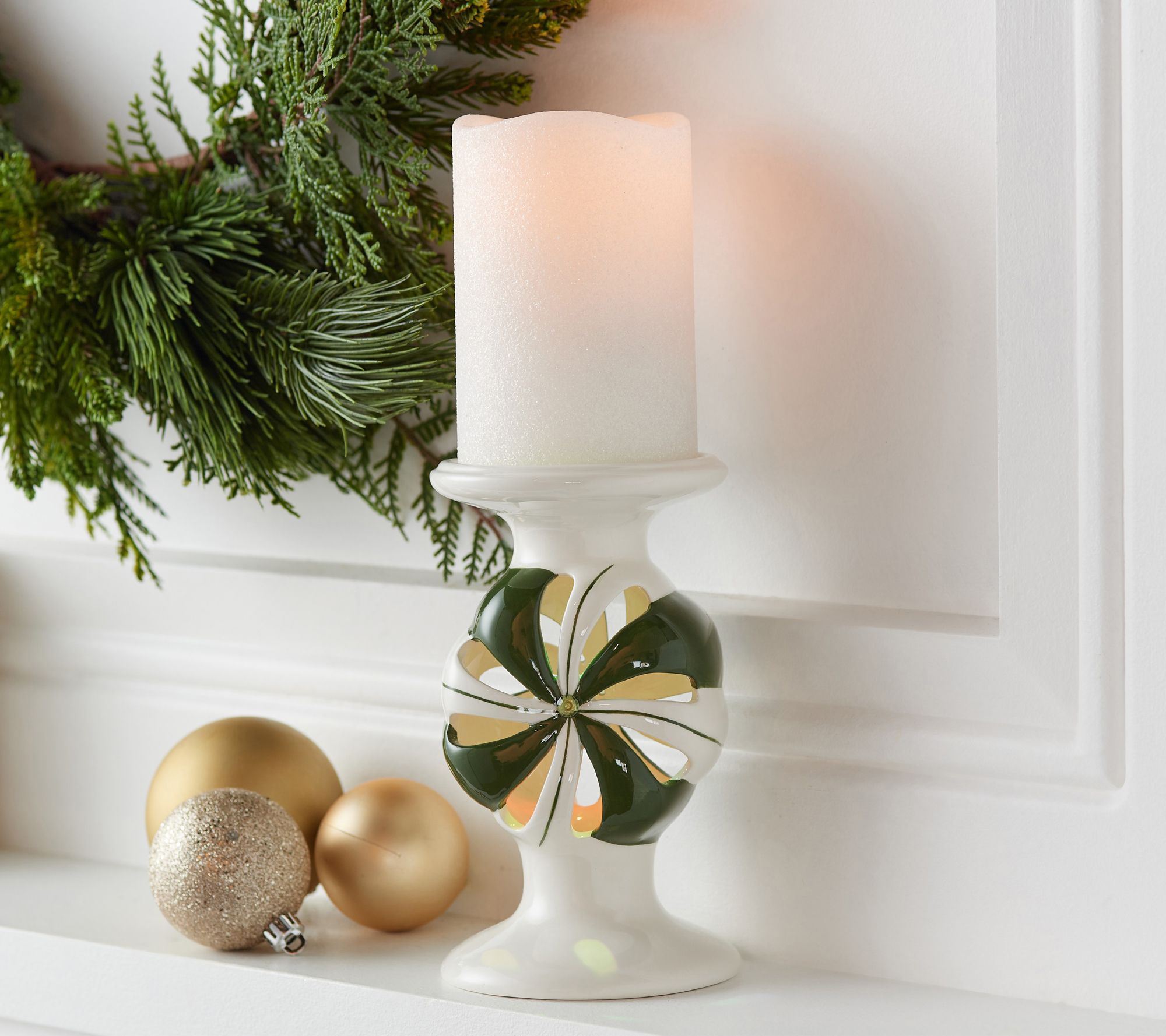 Lightscapes Peppermint Pedestal with Lightscapes Candle