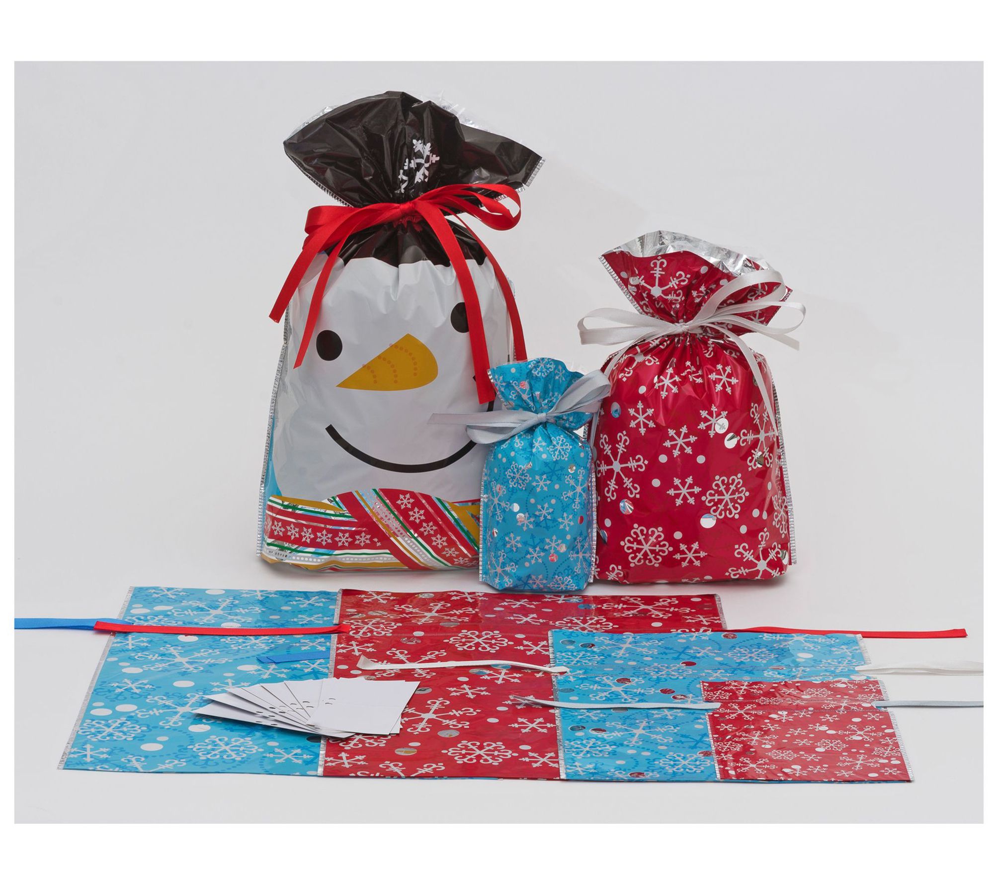 Christmas wrapping bags discount qvc