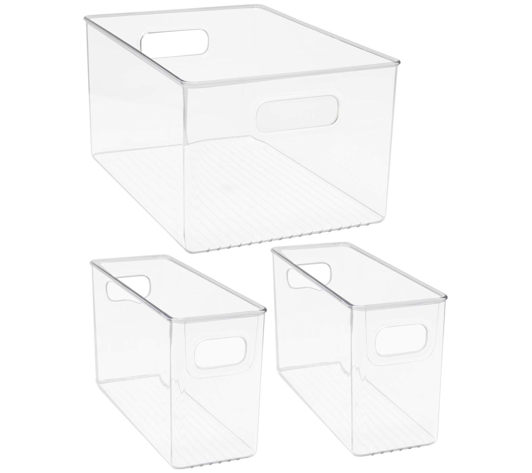 Sorbus Clear Storage Bins 3-Piece Set