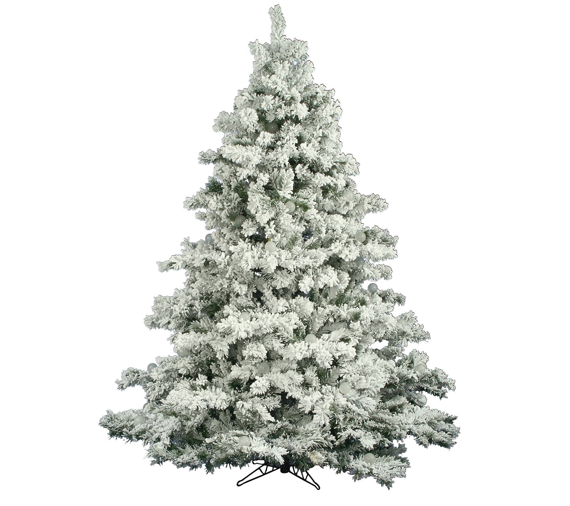 Vickerman 6.5' Flocked Alaskan Pine Artificialhristmas Tree - QVC.com