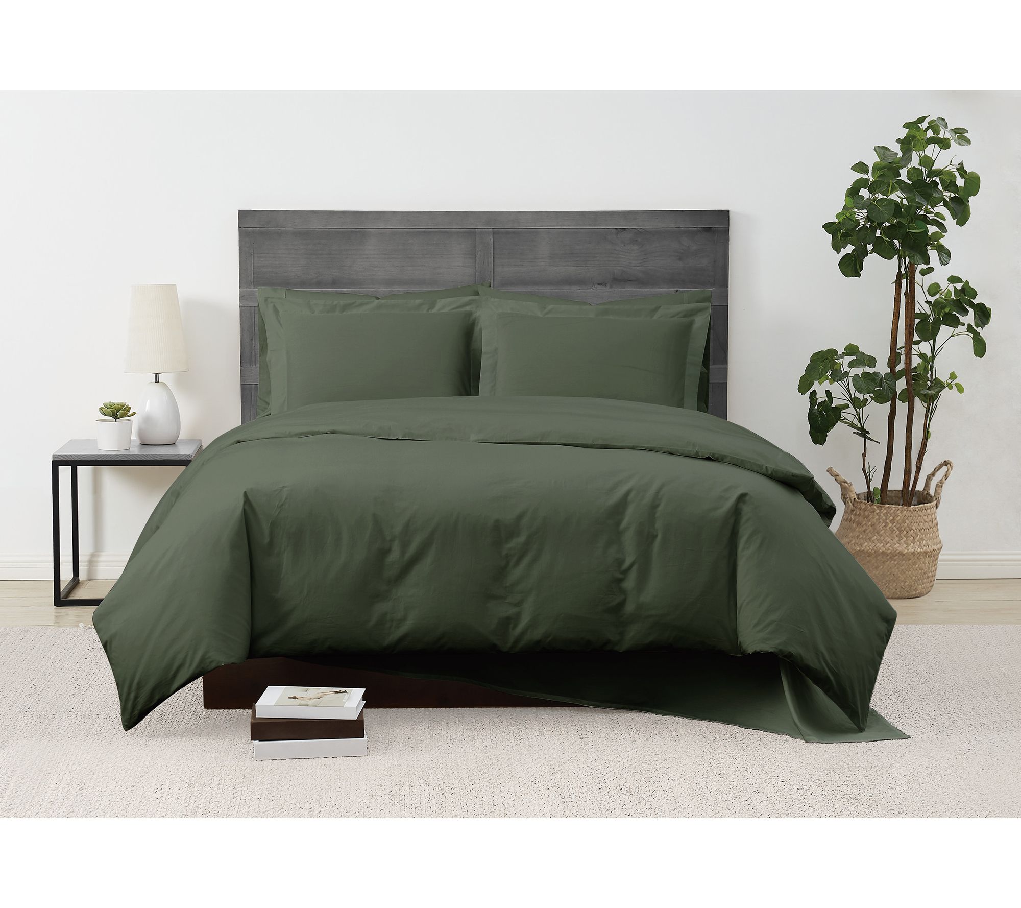 Cannon Solid Percale 3-Piece Full/Queen Duvet Set