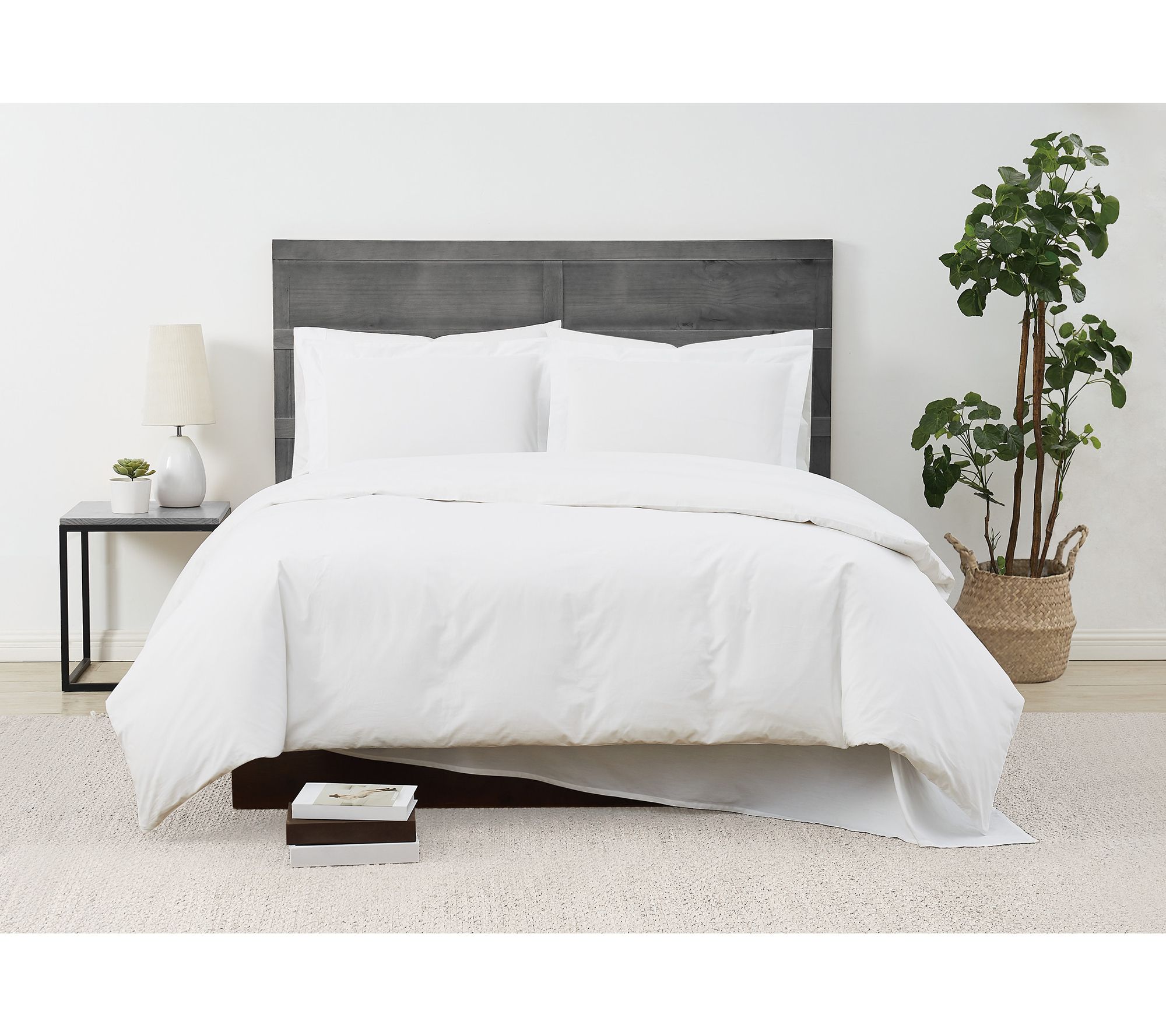 Cannon Solid Percale 3-Piece Full/Queen Duvet Set