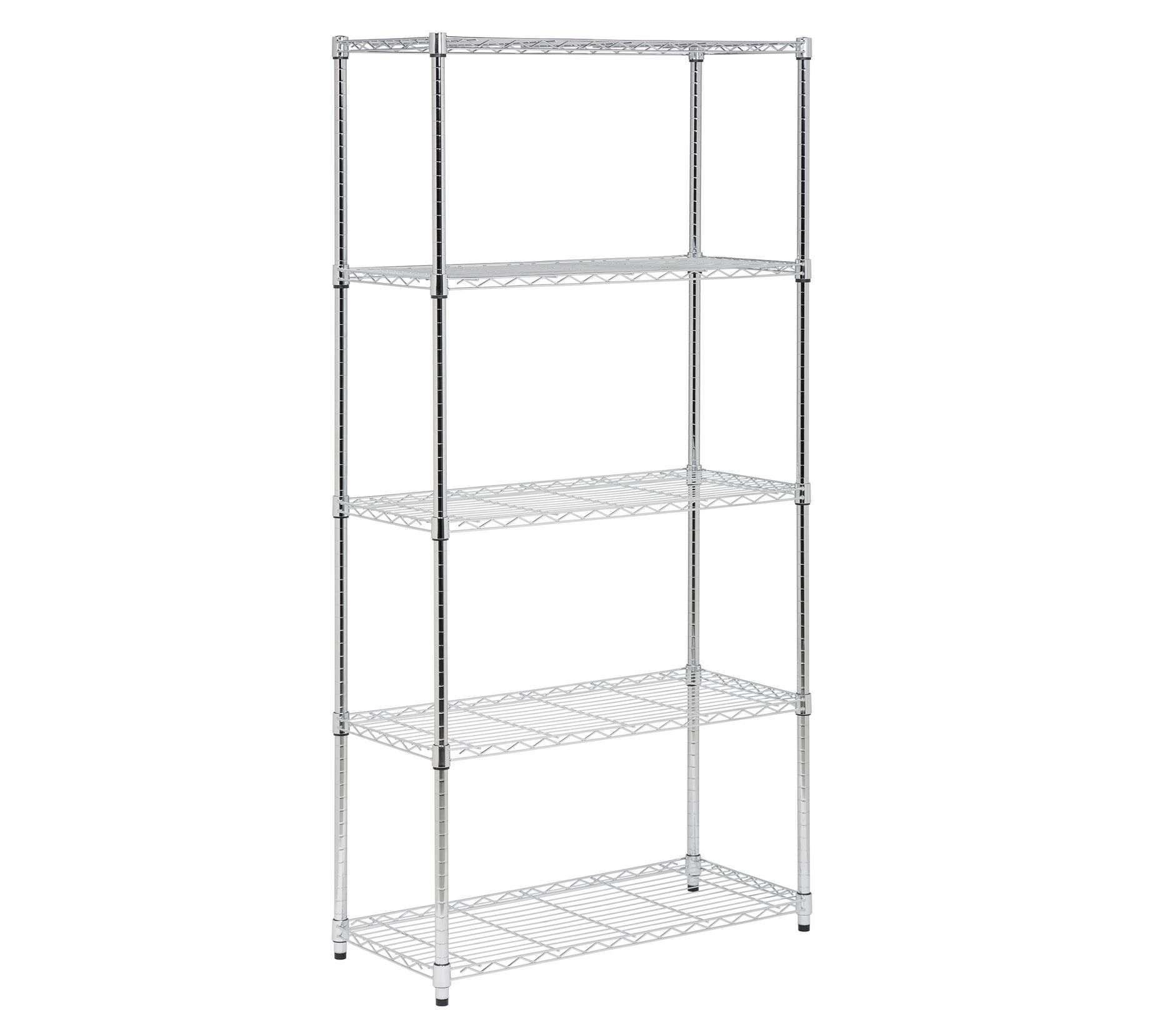 HoneyCanDo 5Tier Shelving Unit w/ Wheels & 350lb Shelf