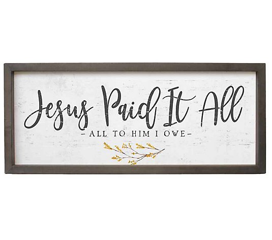 Jesus Paid It All Wall Art By Sincere Surroundings