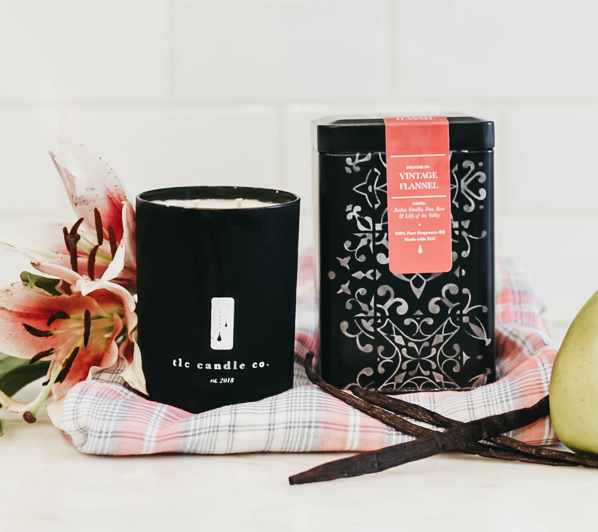 TLC Candle Co. Vintage Flannel Luxury 2Wick Candle