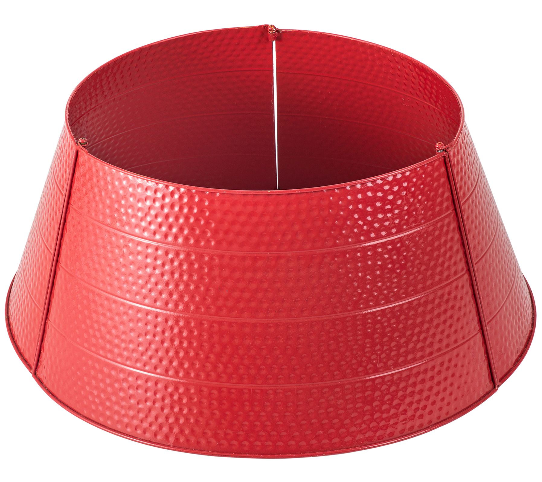 Glitzhome Rustic Hammer Harden Metal ChristmasTree Collar