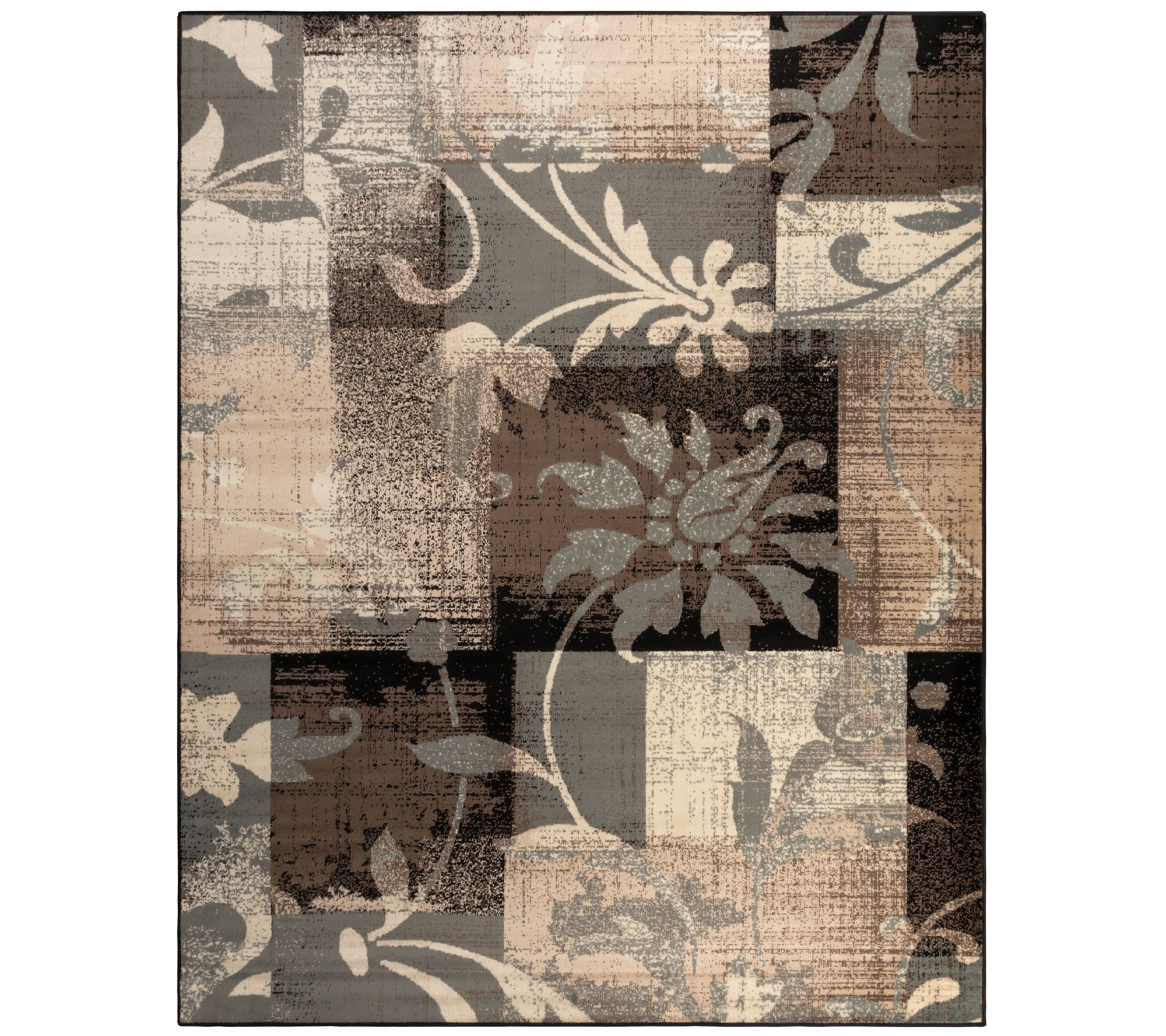 Superior Contemporary Floral Patchwork 5x8 AreaRug
