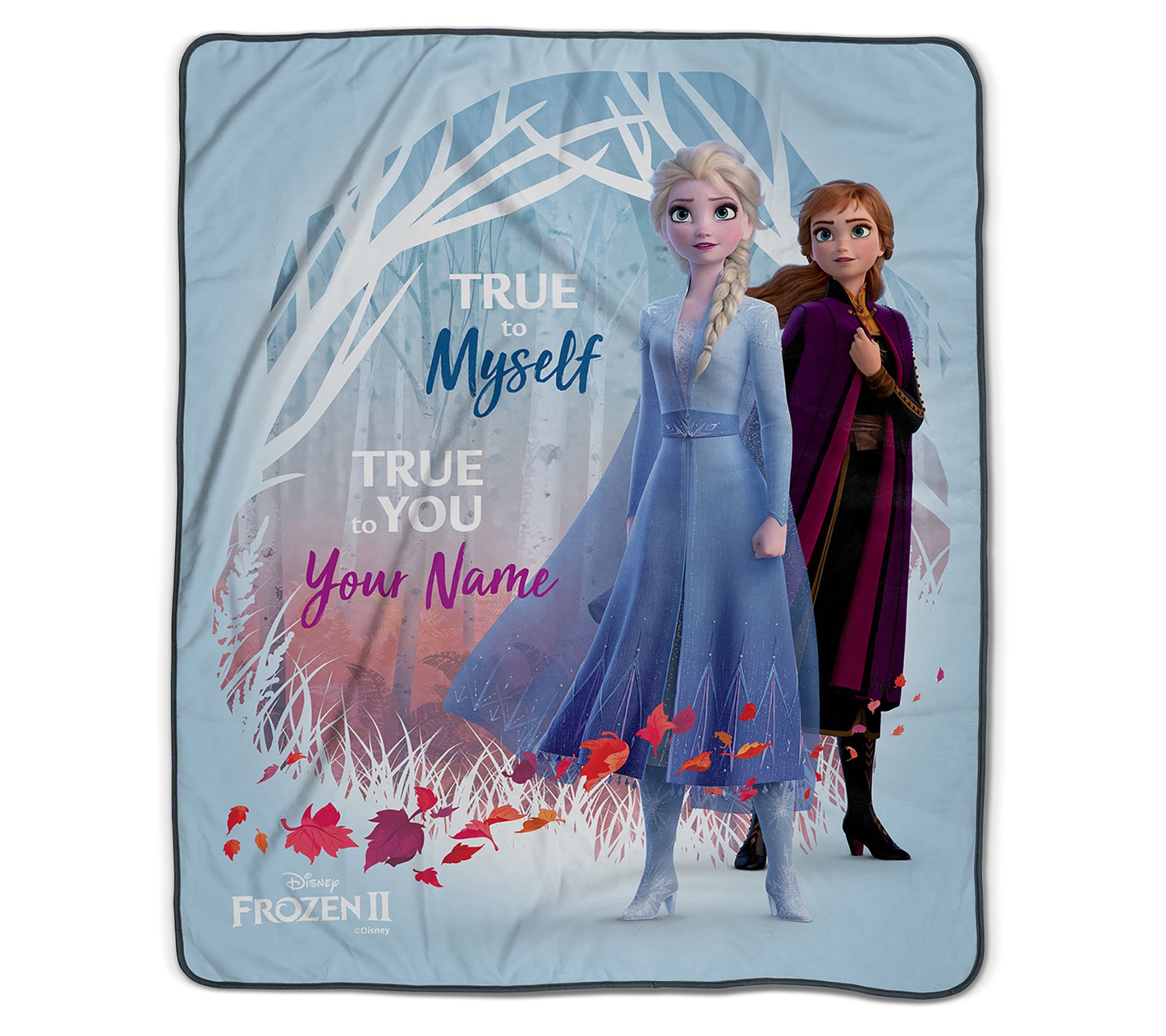 Pixsona Personalized Frozen 2 True You Pixel Flece Blanket QVC