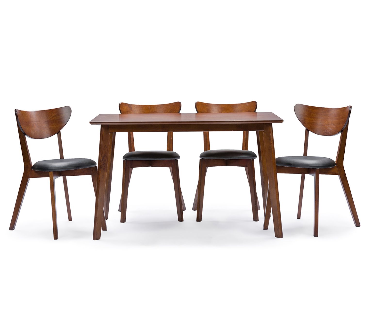 Baxton Studio Sumner Mid Century Style 5 Piece Dining Set QVC