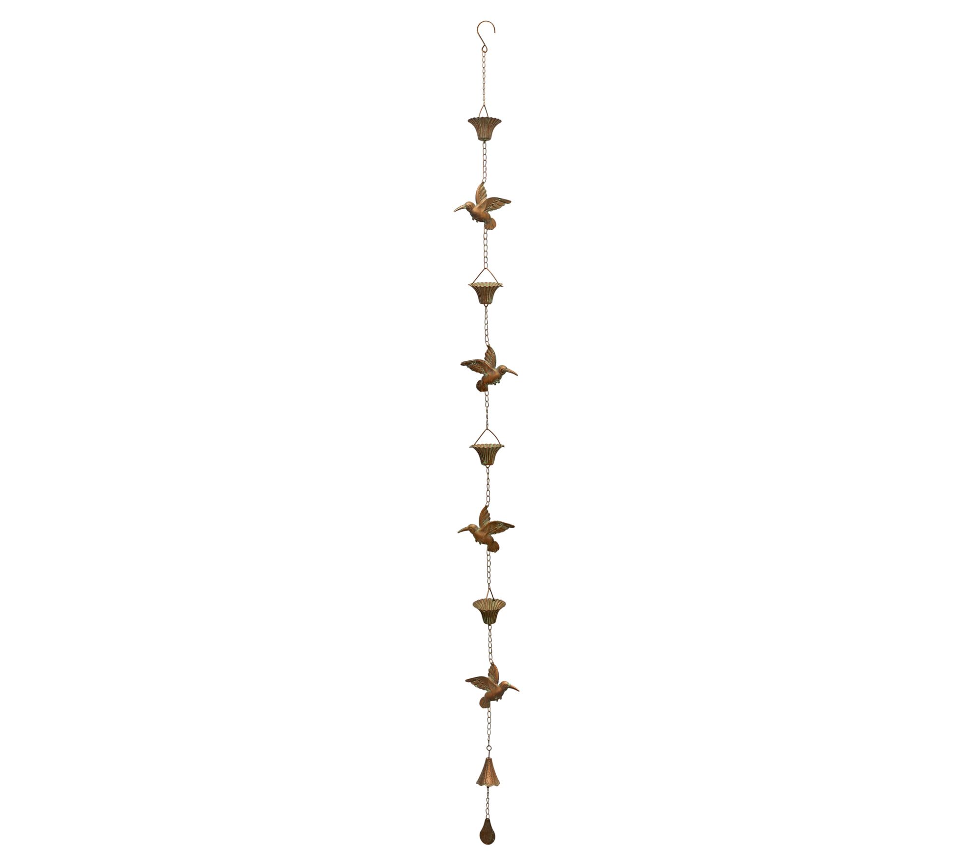  Melrose Iron Hummingbird Rain Chain 5.5'