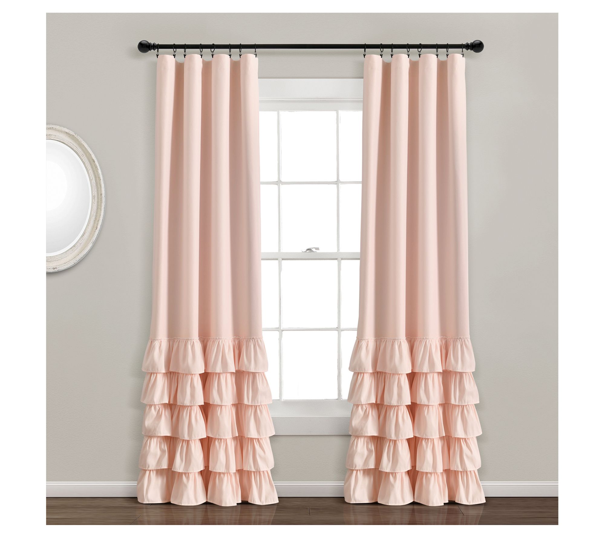 Allison Ruffle Window Curtain Panel 40" x 84" by Lush Decor
