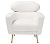 Fantasia Boucle Upholstered and Goldtone Metal Armchair, 1 of 7