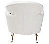 Fantasia Boucle Upholstered and Goldtone Metal Armchair, 3 of 7