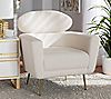 Fantasia Boucle Upholstered and Goldtone Metal Armchair, 6 of 7