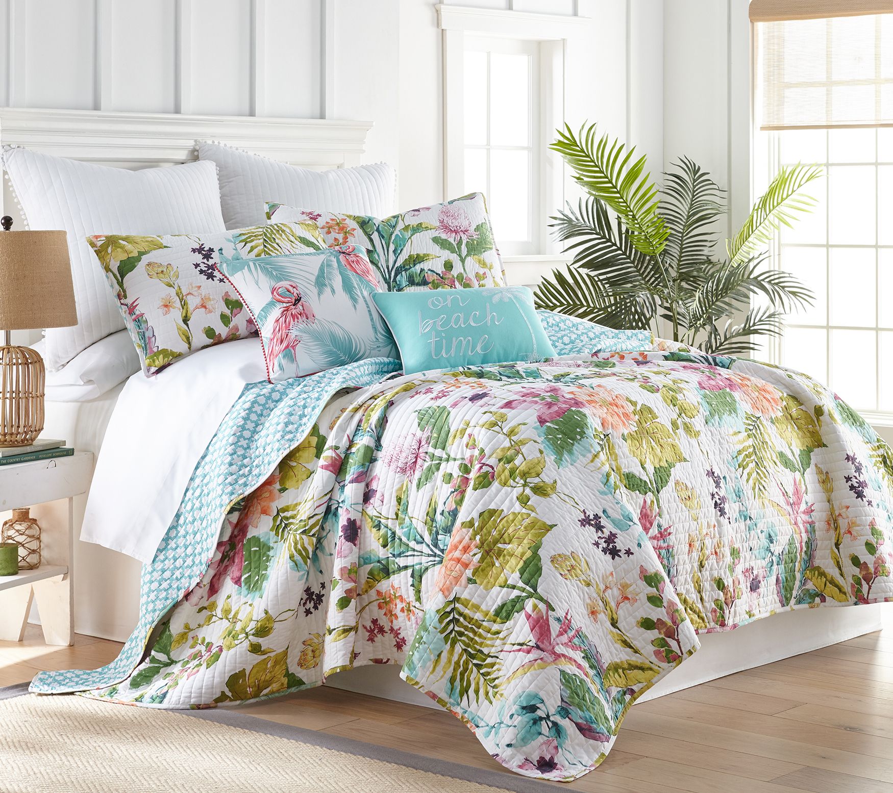 Levtex Home Malana 3-Piece Tropical King/Cal Kig Quilt Set - QVC.com