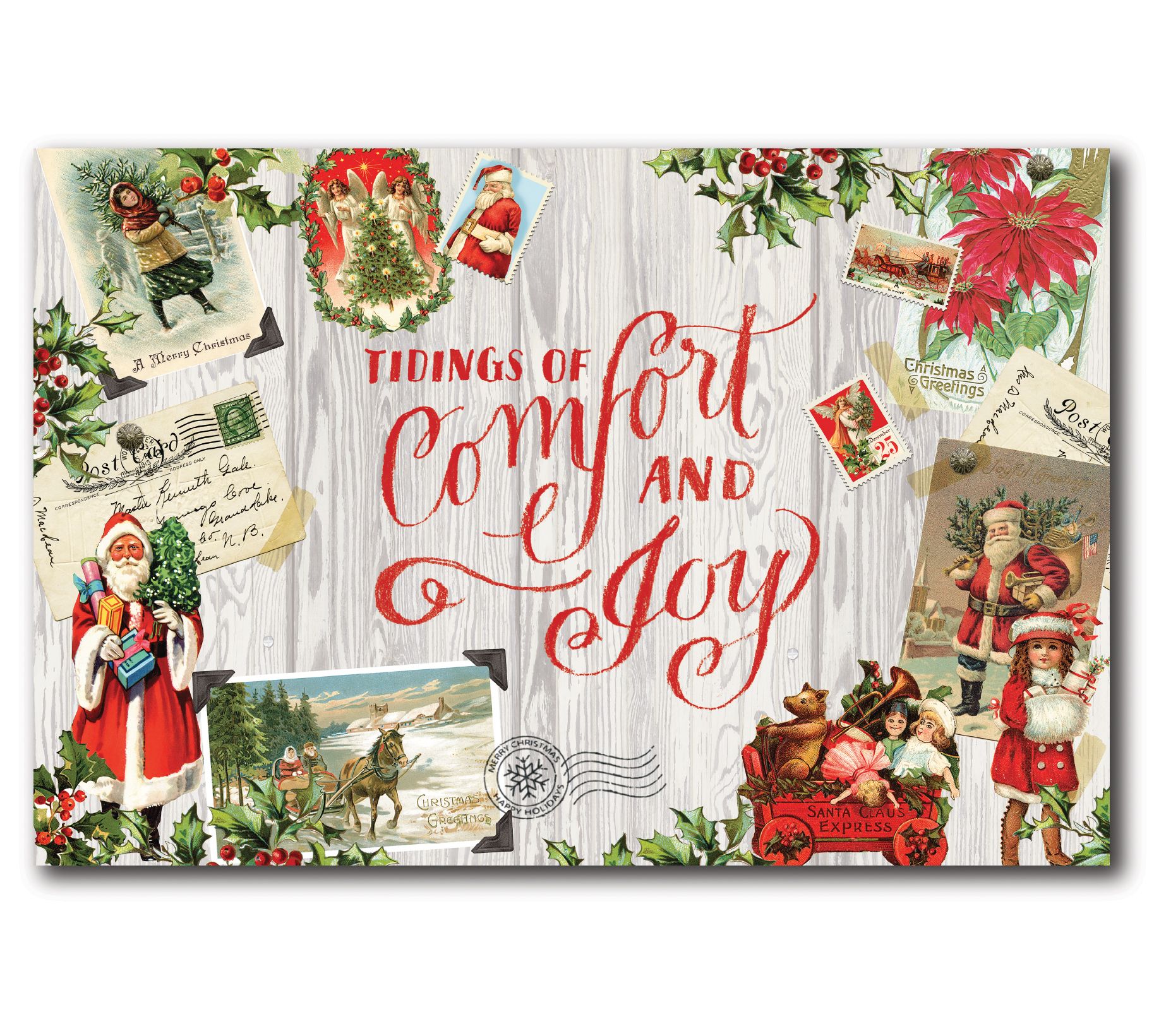 Courtside Market Xmas Collage I 12x18 Canvas Wa ll Art