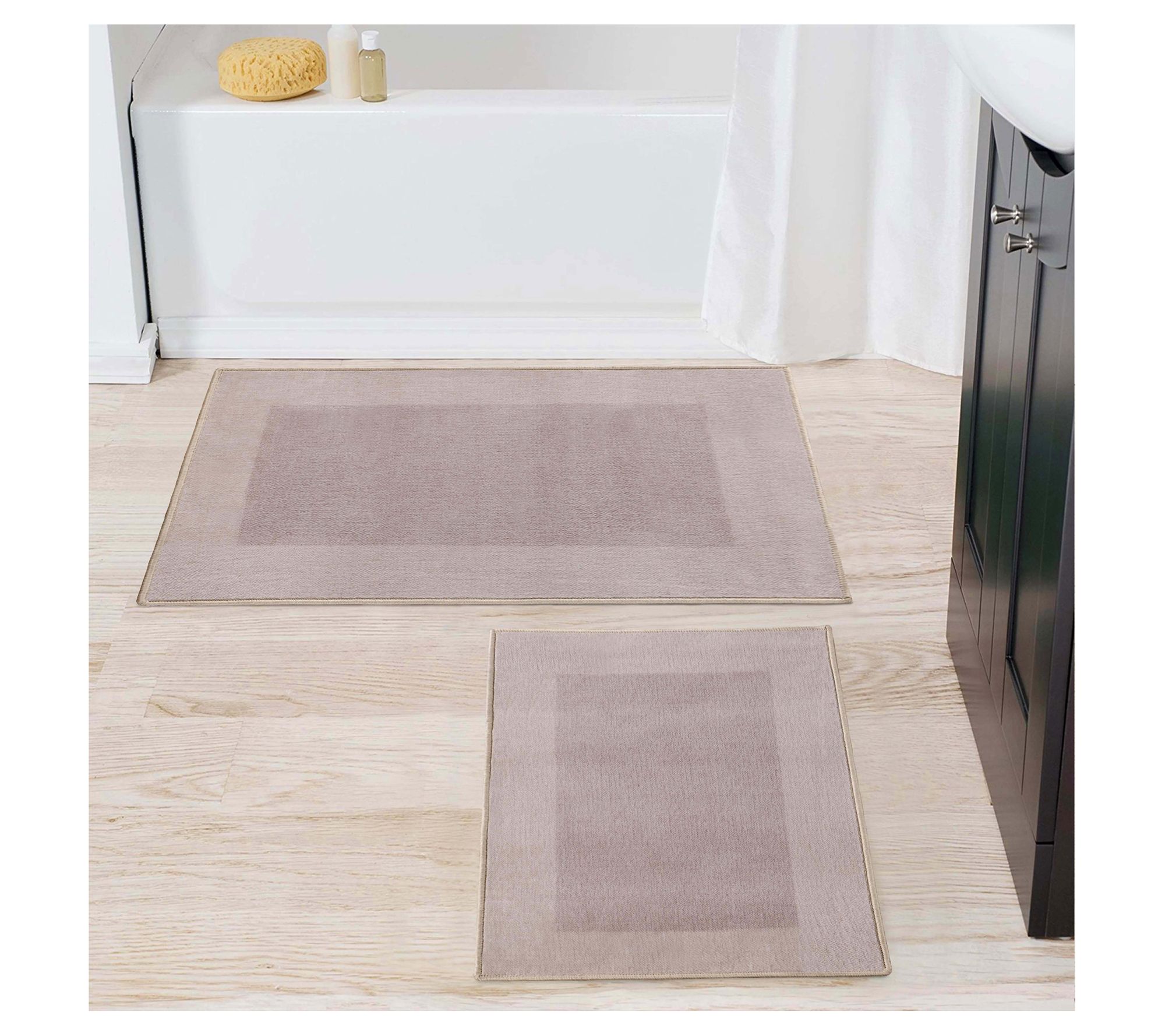 Superior Rome Non-Slip Machine Washable Bath Mat Set