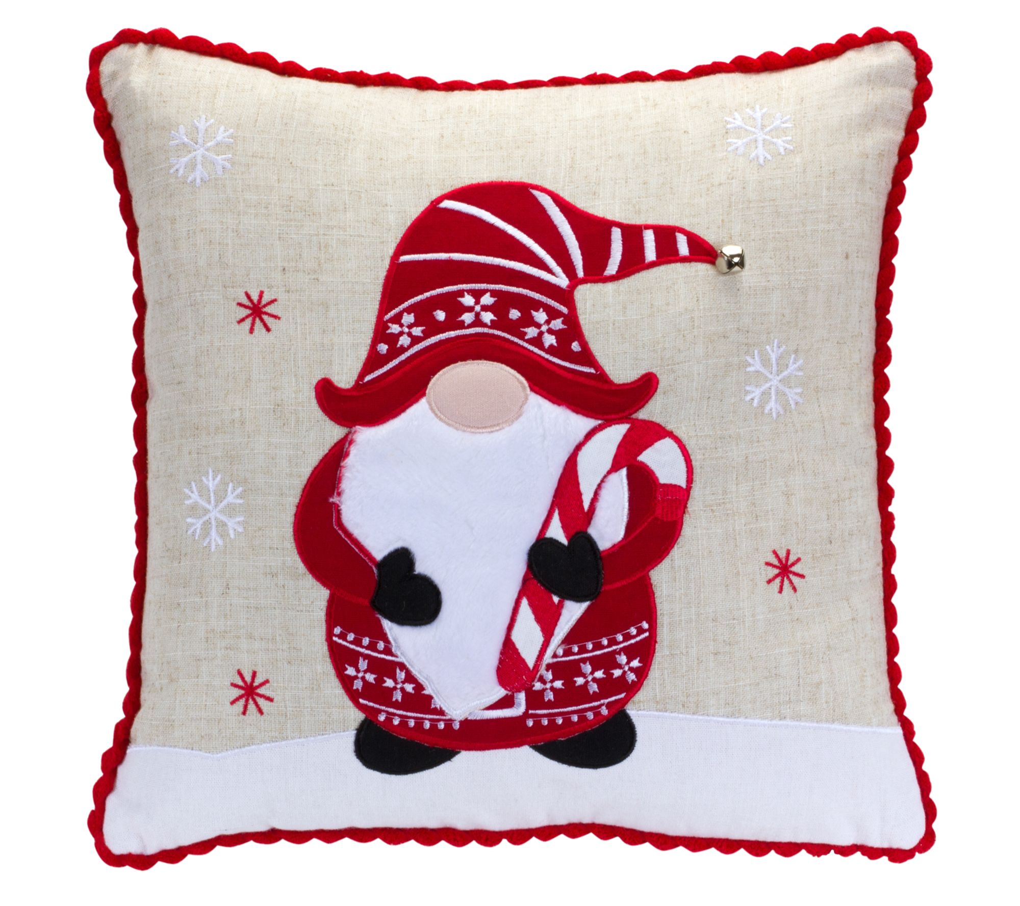 Melrose Beaded Joy and Noel Holiday Pillow (Set of 2)