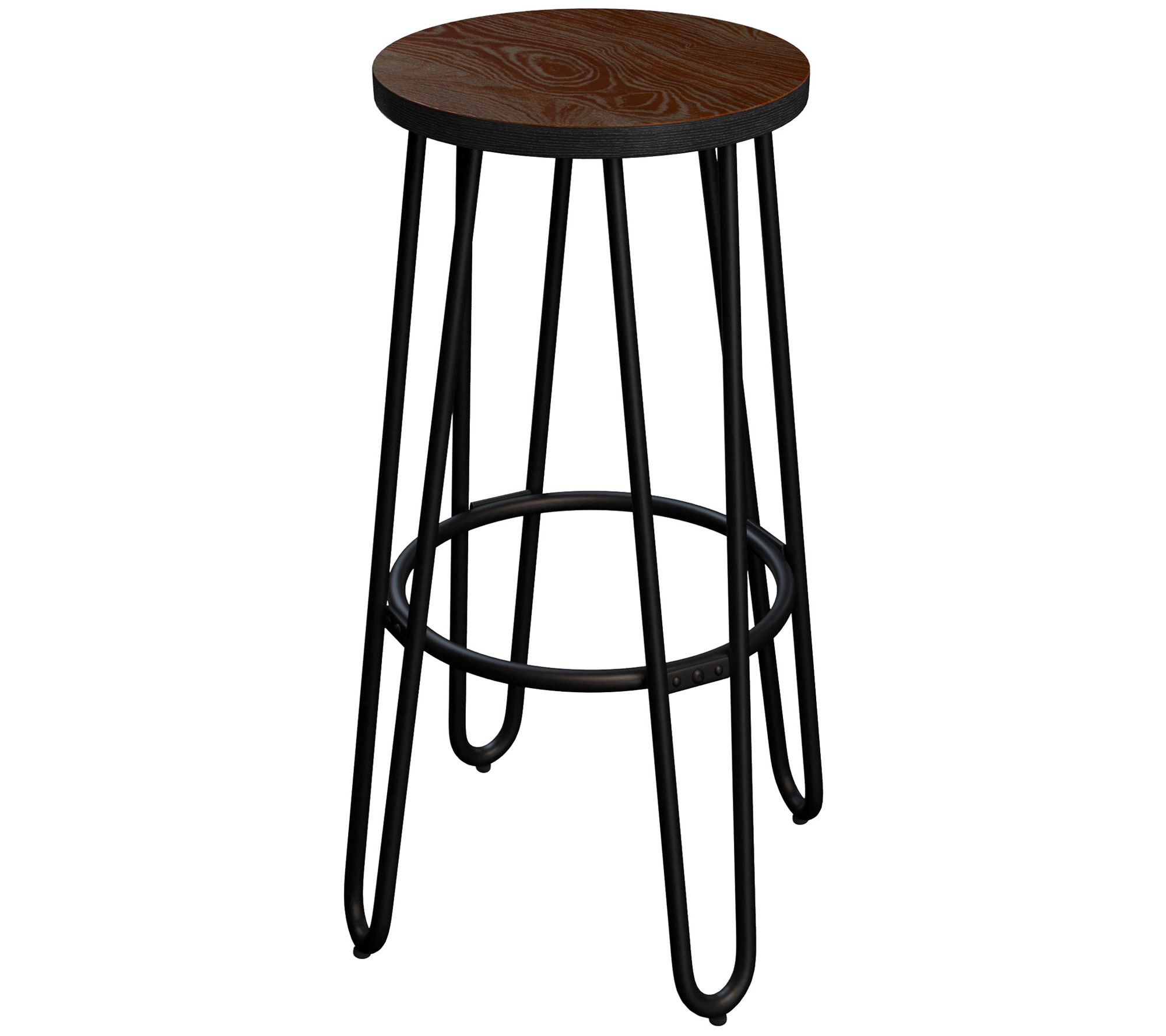 Lavish Home 2 Bar Stools 24" Tall Backless withHairpin Legs
