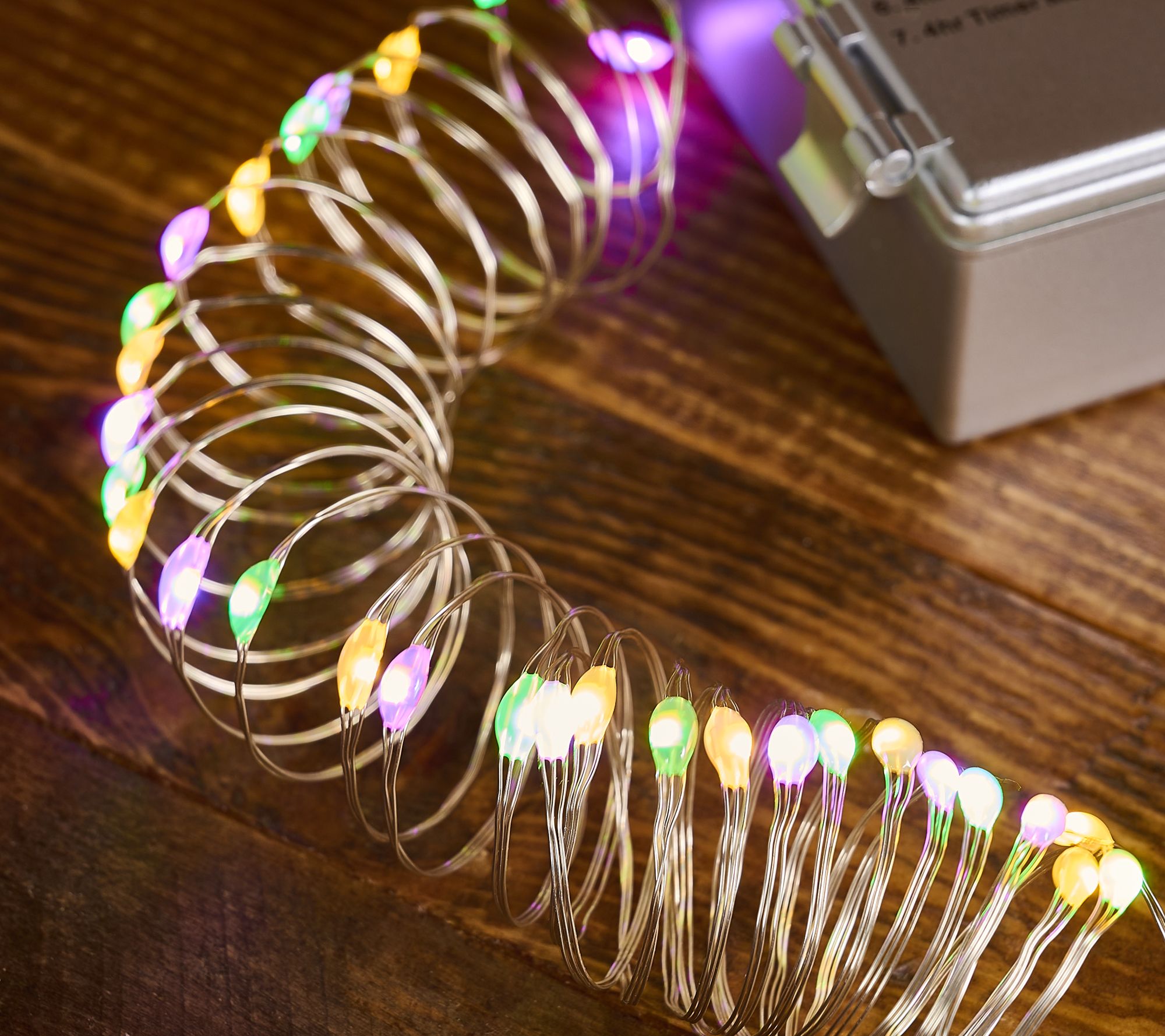 Bethlehem Lights S/3 Color Flip Fairy Lights - Silver Wire