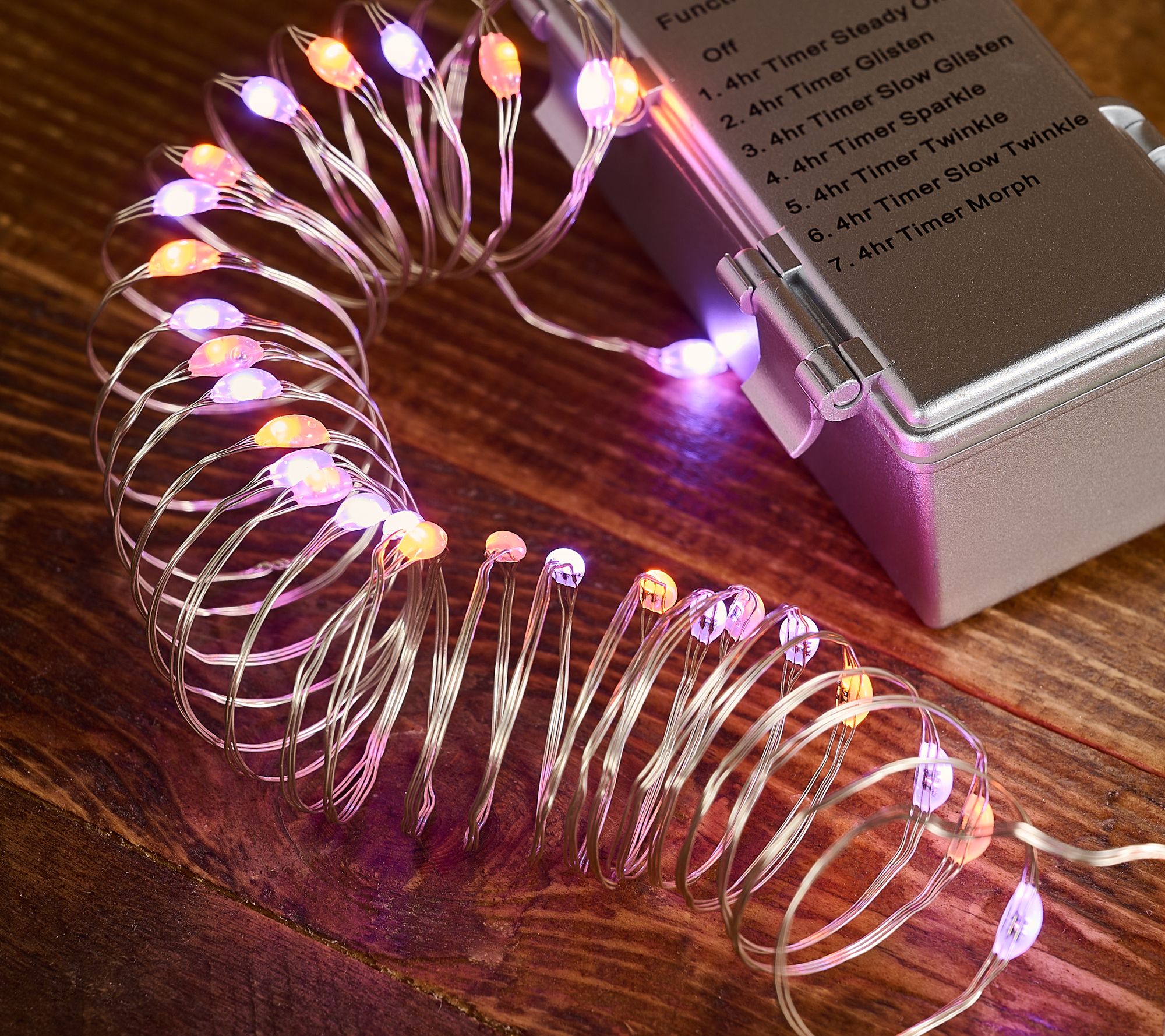 Bethlehem Lights S/3 Color Flip Fairy Lights - Silver Wire