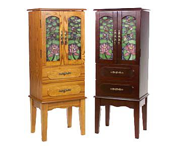 Thomas Pacconi Mission Style Water Lily Jewelry Armoire - QVC.com