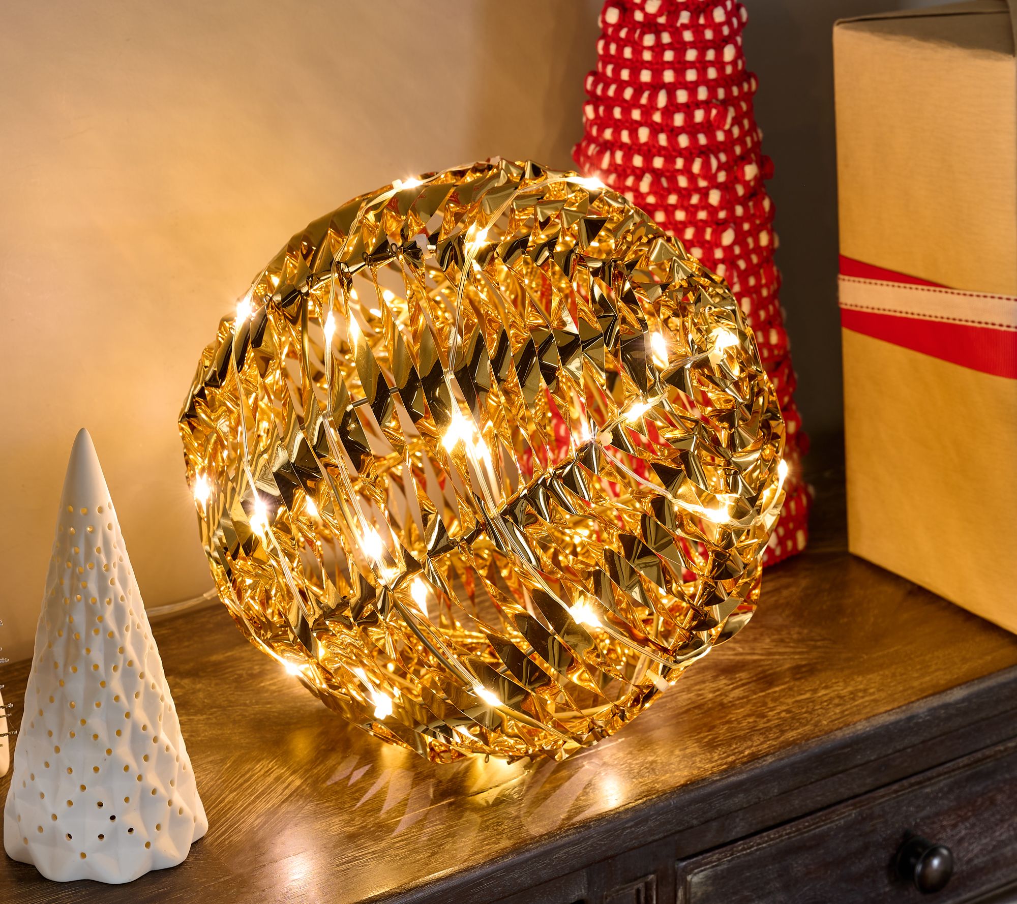 Bethlehem Lights 10" Illuminated Ribbon Sphere