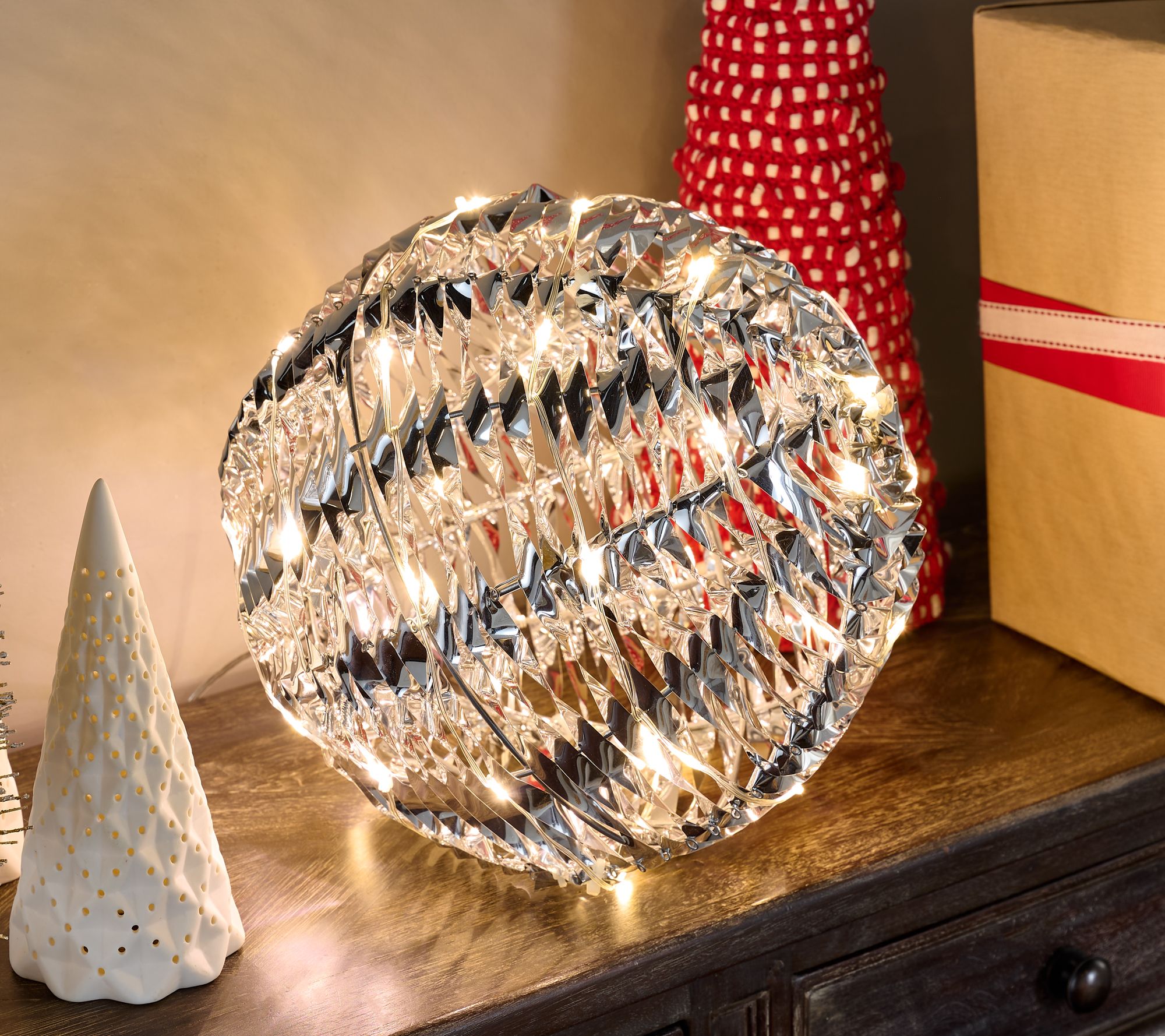 Bethlehem Lights 10" Illuminated Ribbon Sphere